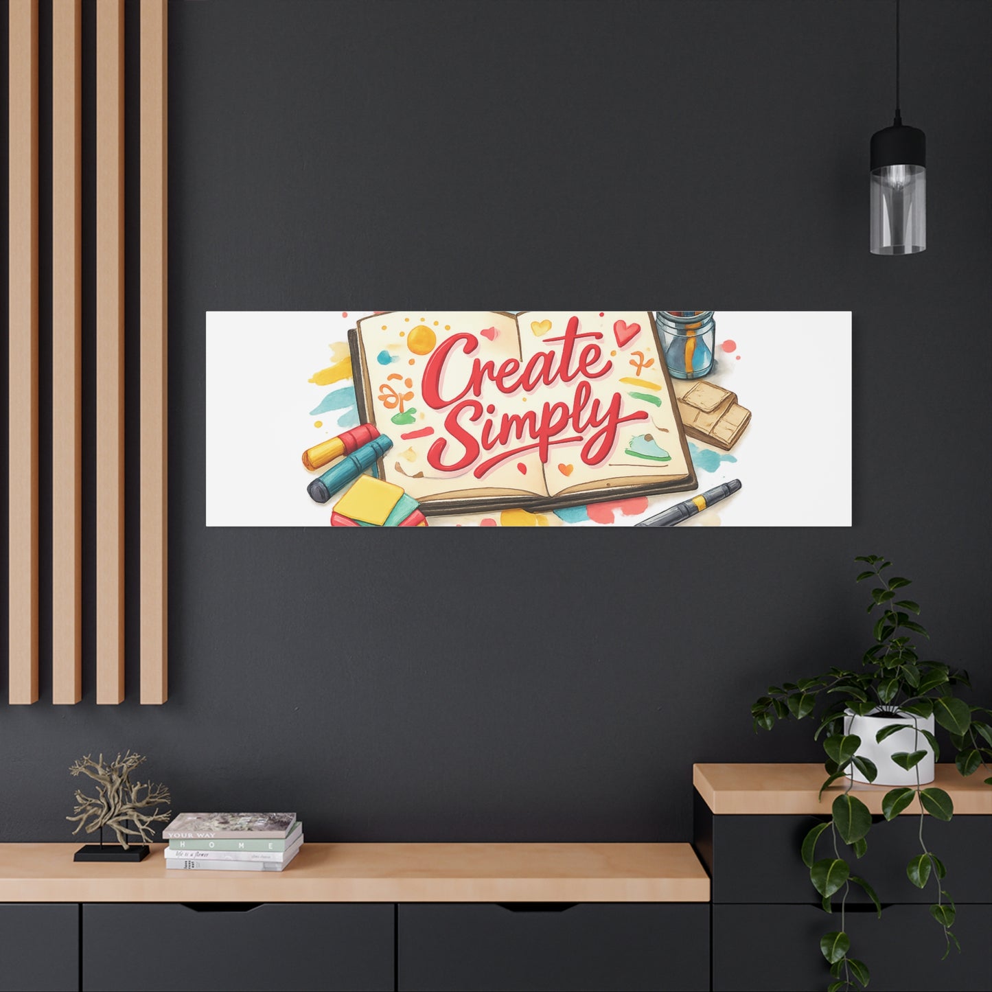 Create Simply Notebook Art Canvas | handmade marker aesthetic, hand-drawn doodle