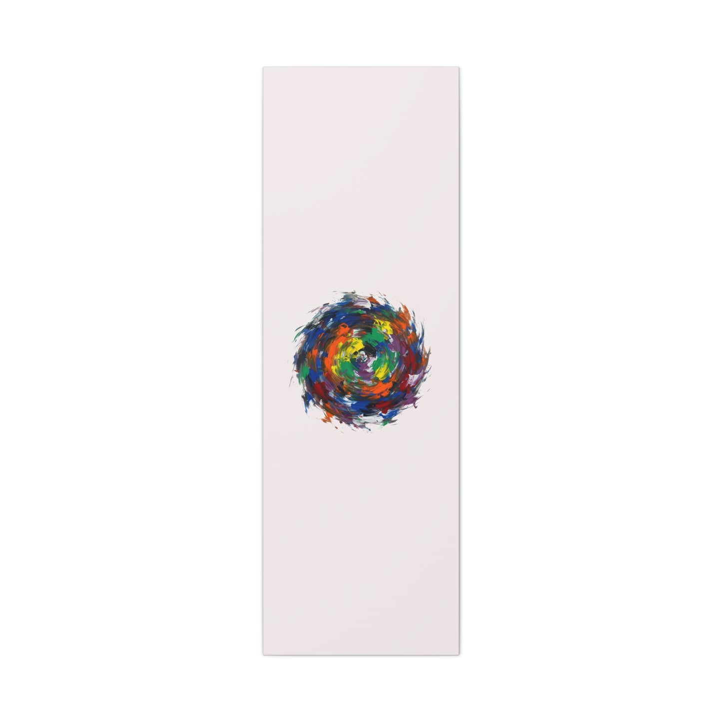 Abstract Color Swirl Canvas - Vibrant Circular Brushstroke Wall Art (Matte Stretched)