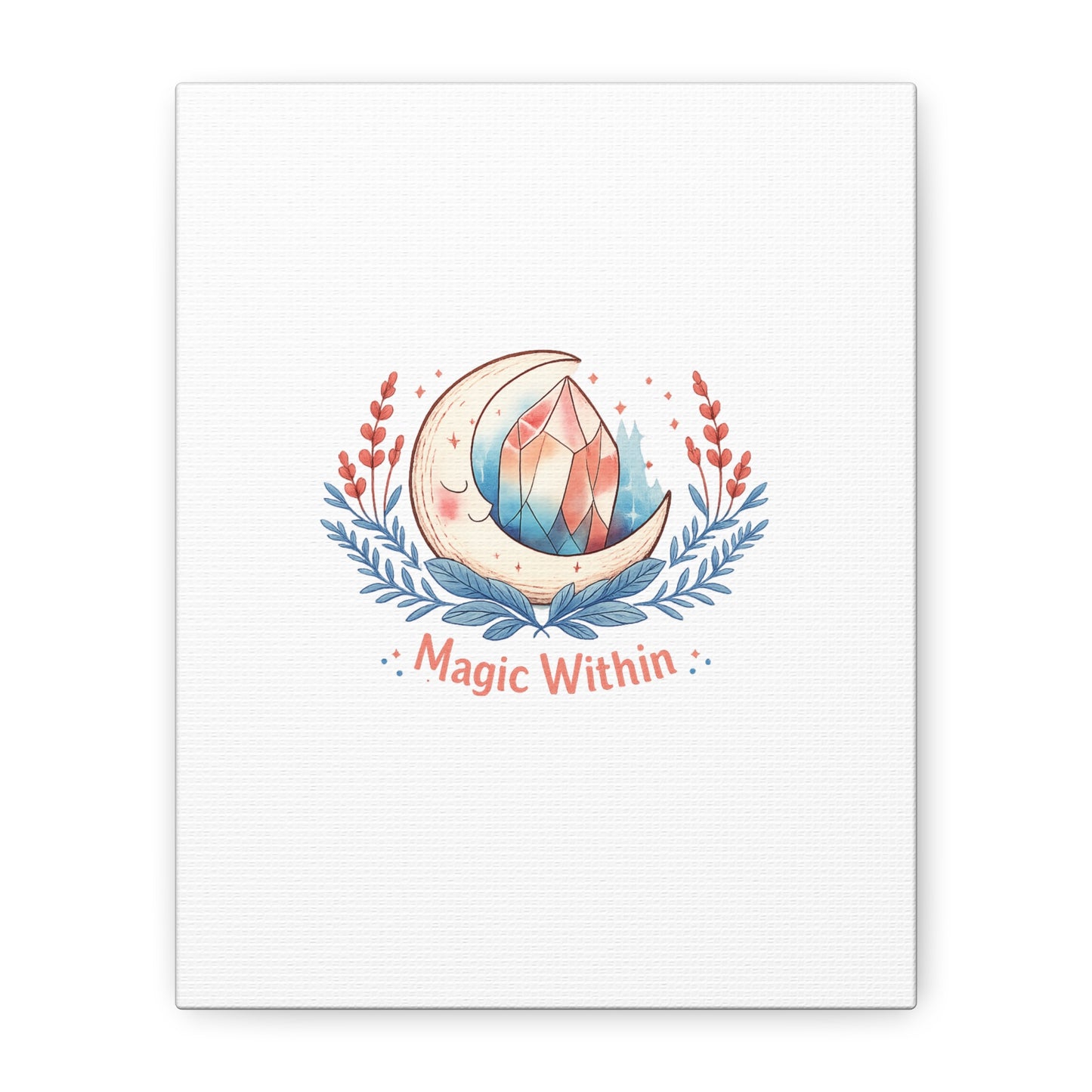 Magic Within Moon Crystal Canvas | witchcore, moon phase, crystals