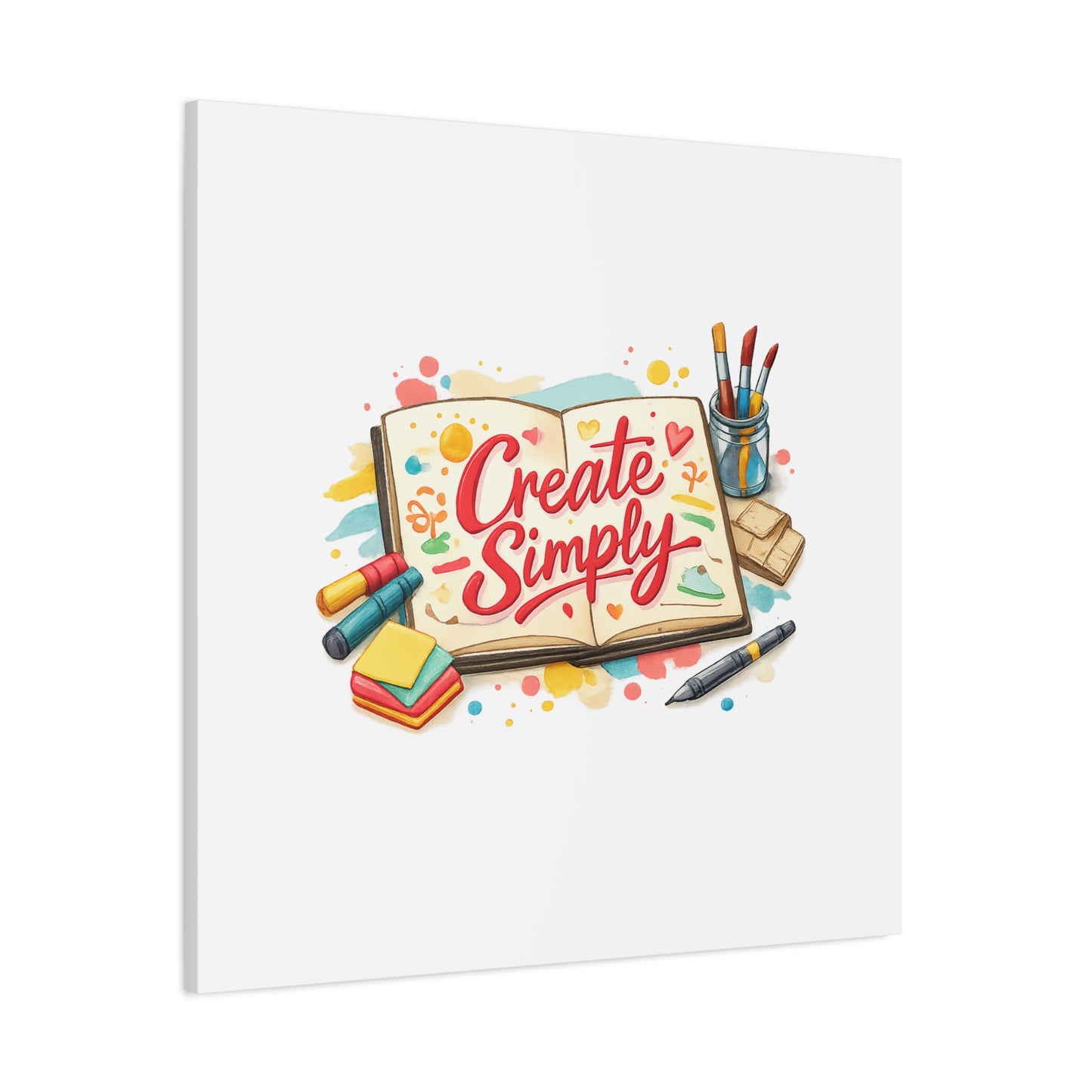Create Simply Notebook Art Canvas | handmade marker aesthetic, hand-drawn doodle
