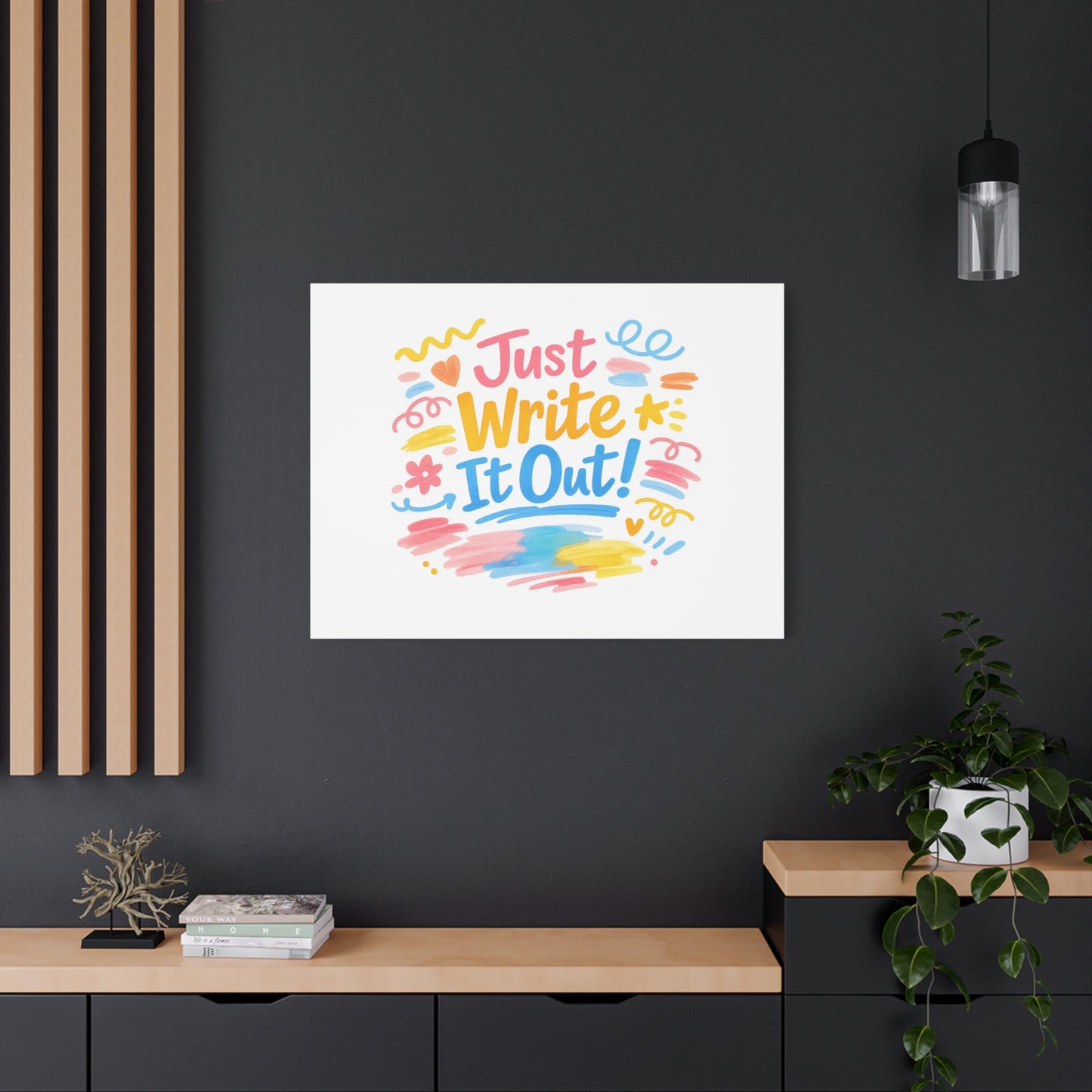 Just Write It Out! Canvas | handmade marker aesthetic, doodle art