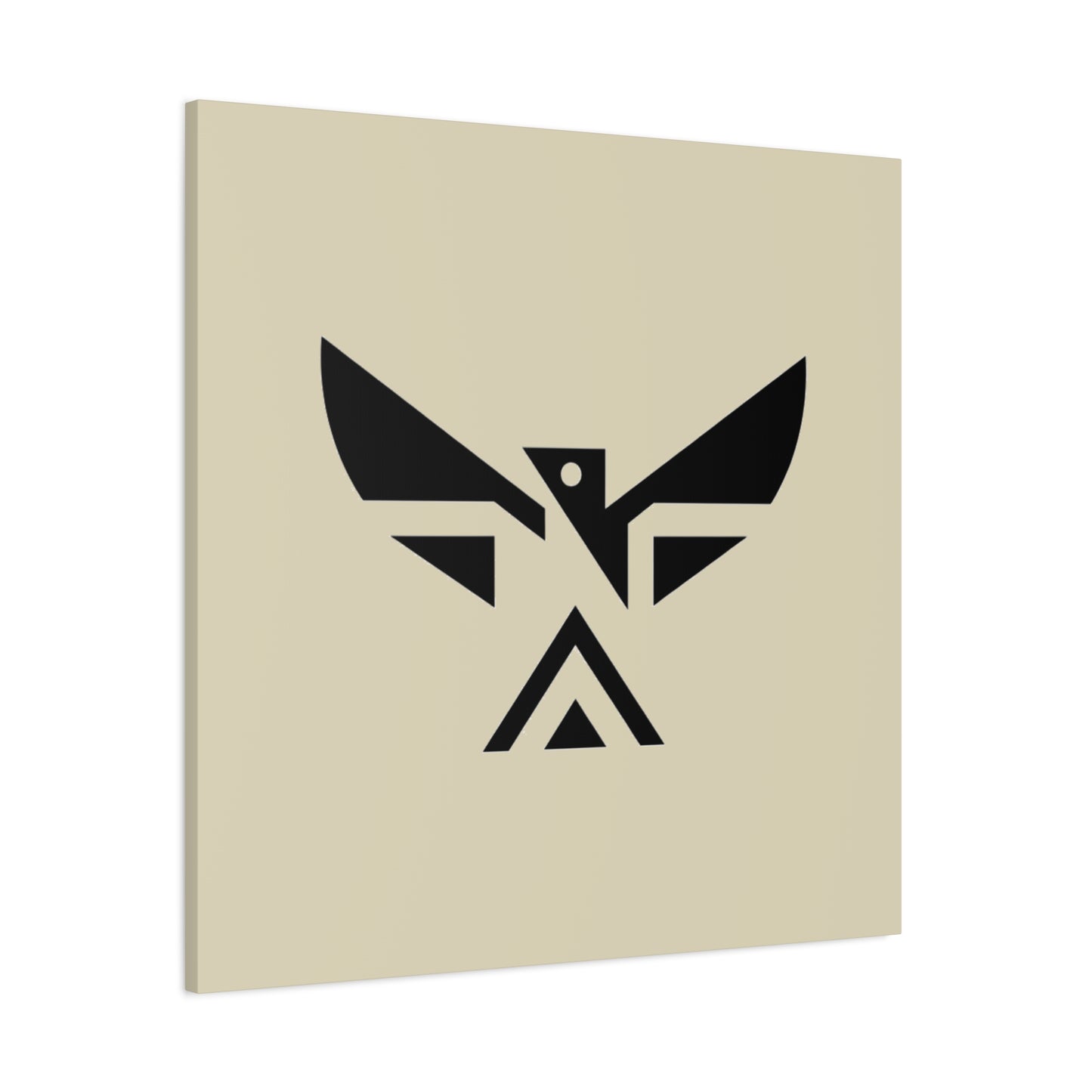 Minimalist Geometric Eagle Canvas Print — Modern Native-Inspired Wall Art