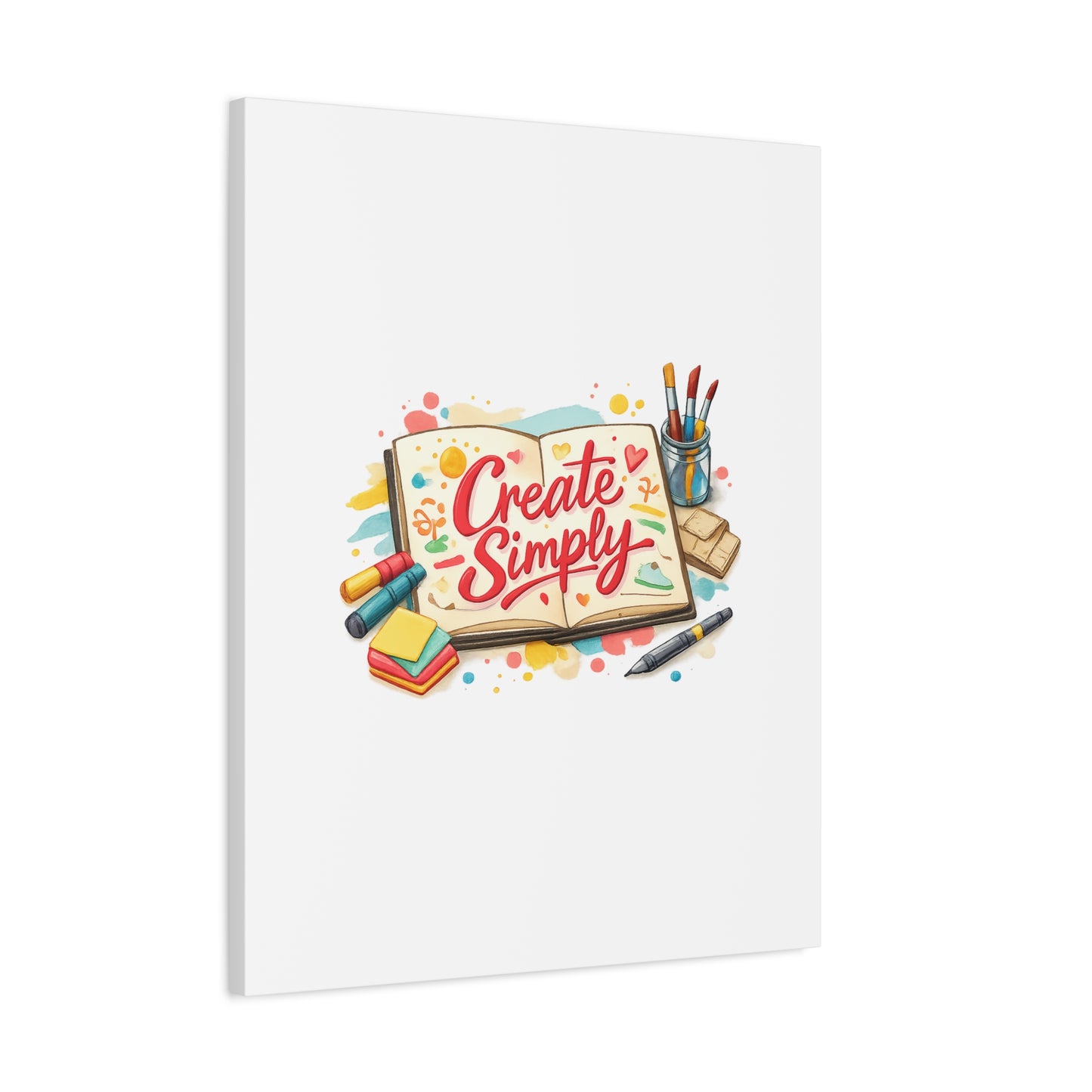 Create Simply Notebook Art Canvas | handmade marker aesthetic, hand-drawn doodle