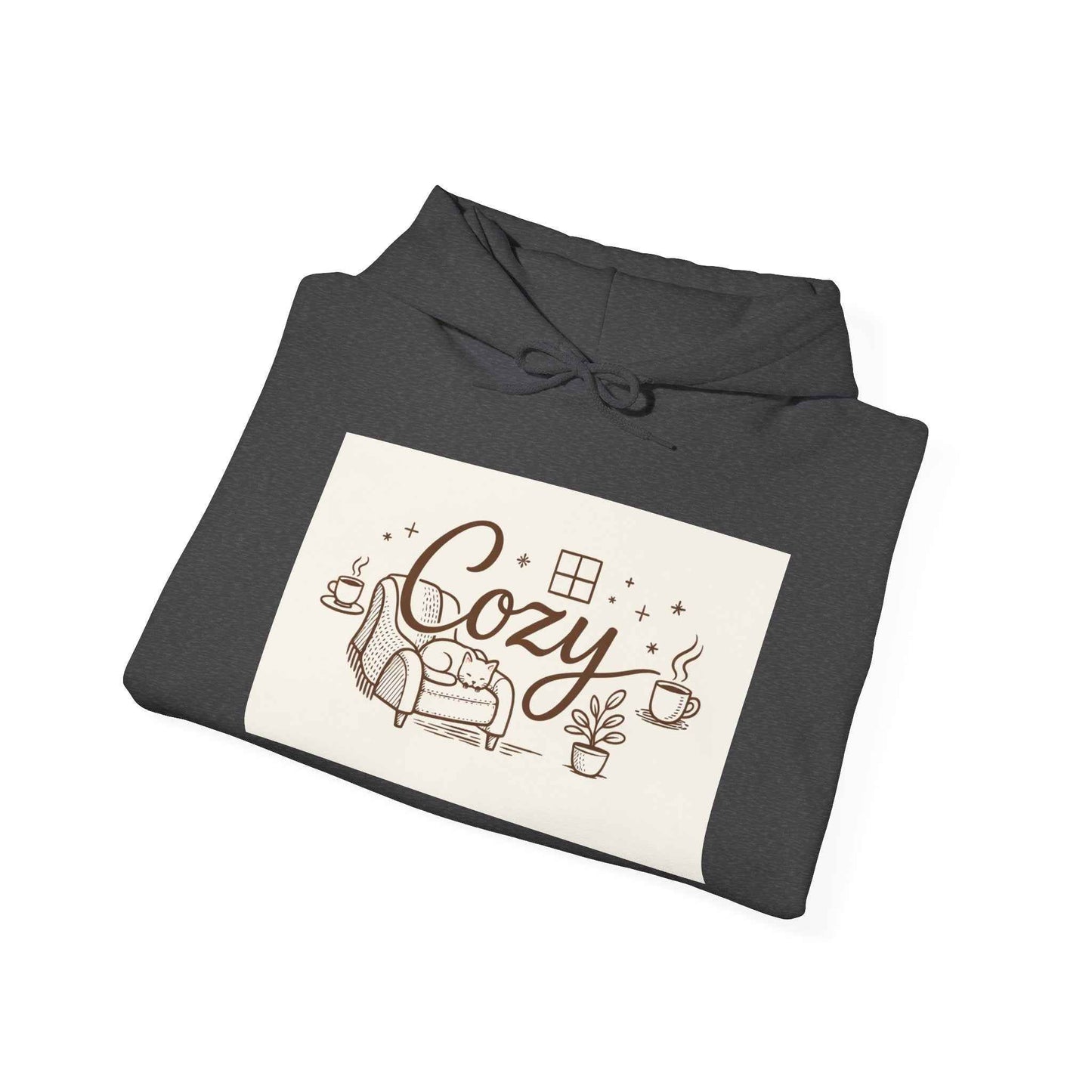 Cozy Home Hoodie — 'Cozy' Armchair & Hot Cocoa Comfort Pullover
