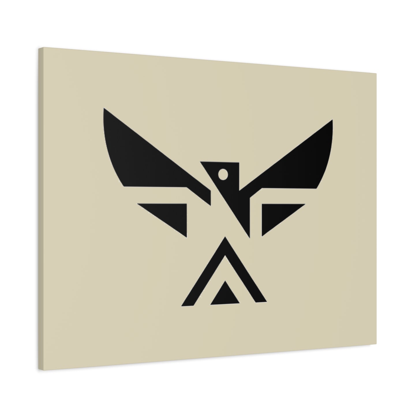 Minimalist Geometric Eagle Canvas Print — Modern Native-Inspired Wall Art