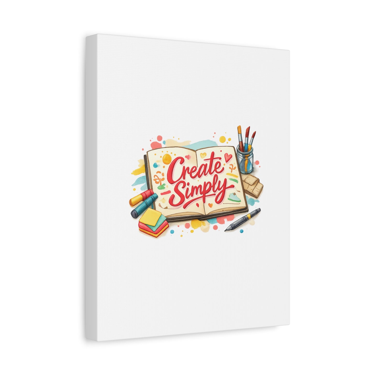 Create Simply Notebook Art Canvas | handmade marker aesthetic, hand-drawn doodle