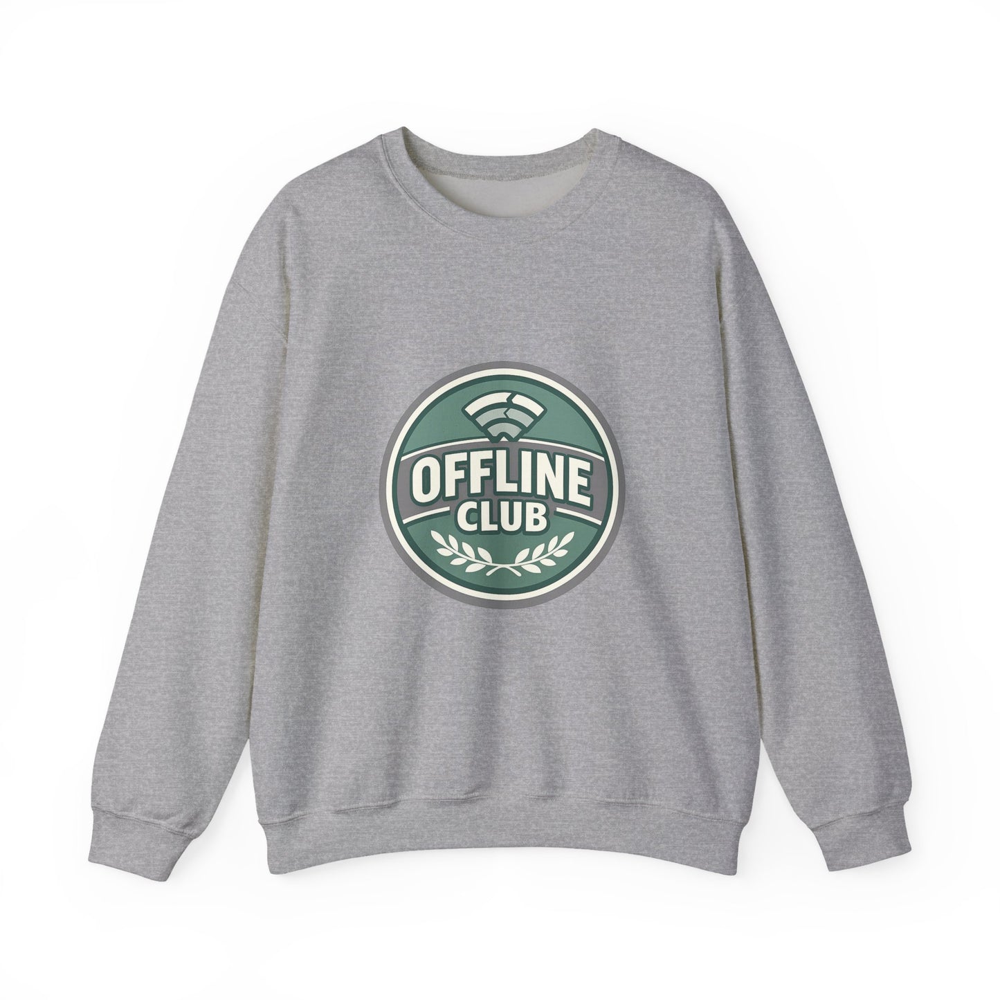 Offline Club Badge Crewneck Sweatshirt | digital detox, log off