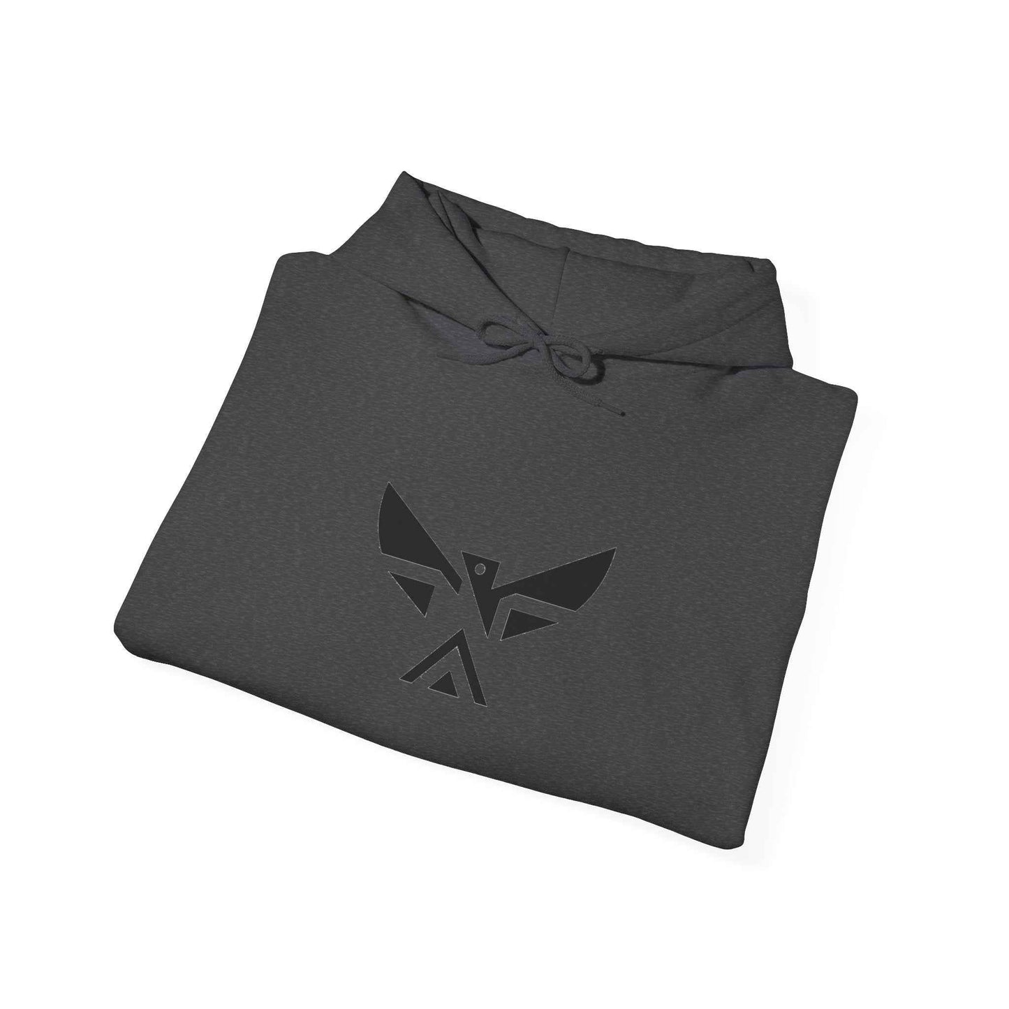 Minimal Geometric Eagle Hoodie — Modern Monochrome Logo Sweatshirt