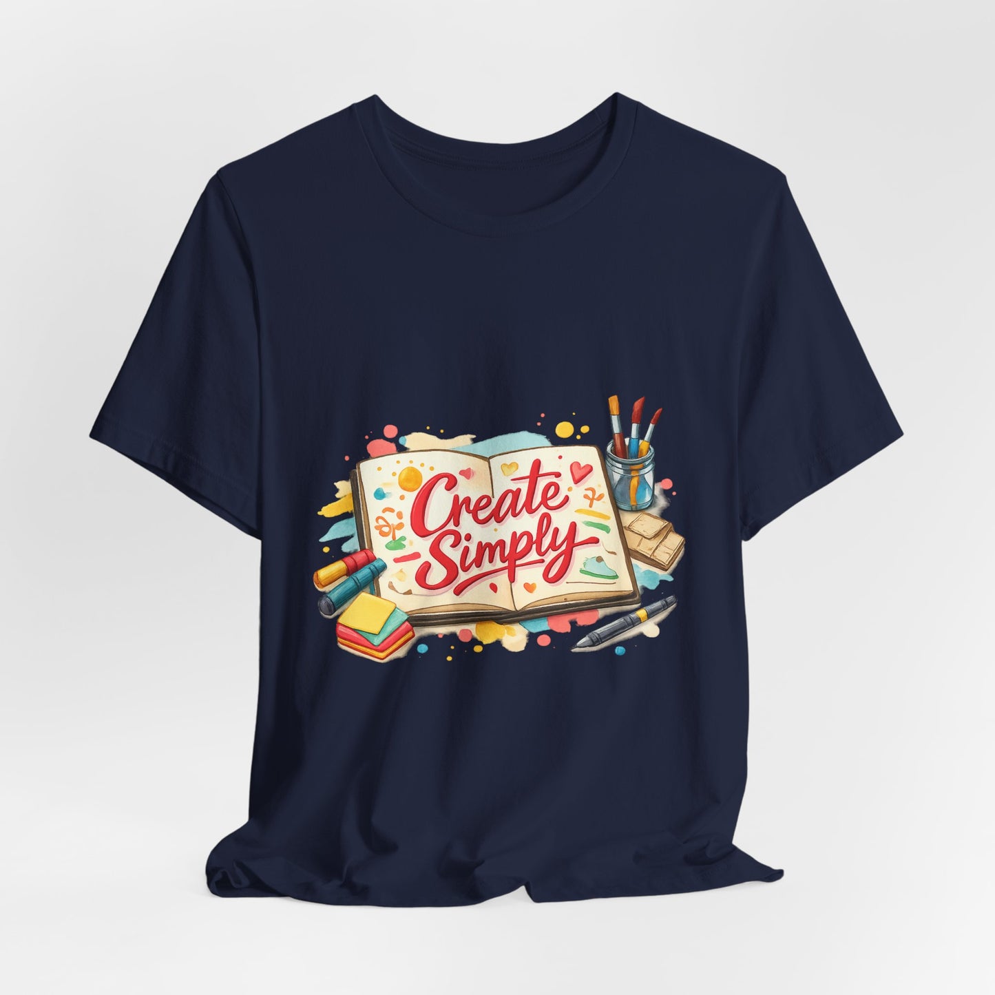 Create Simply Tee | hand‑drawn marker effect, doodle art sketchbook style