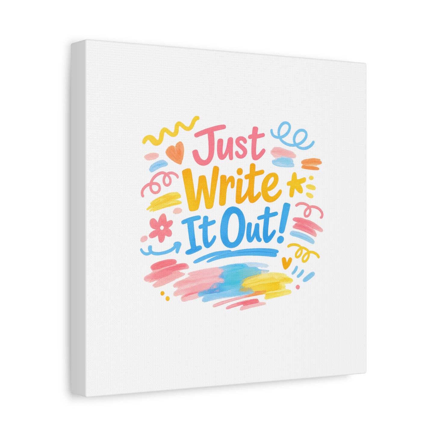 Just Write It Out! Canvas | handmade marker aesthetic, doodle art