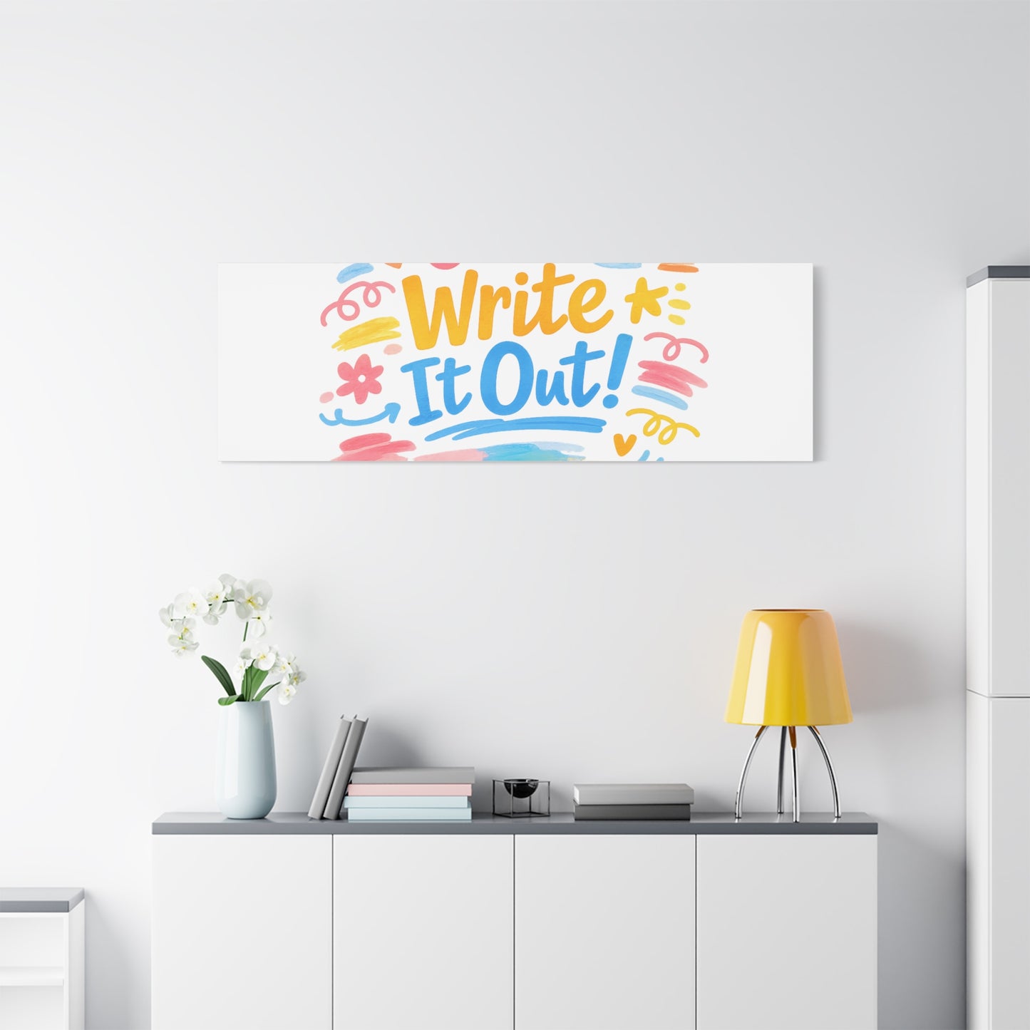 Just Write It Out! Canvas | handmade marker aesthetic, doodle art