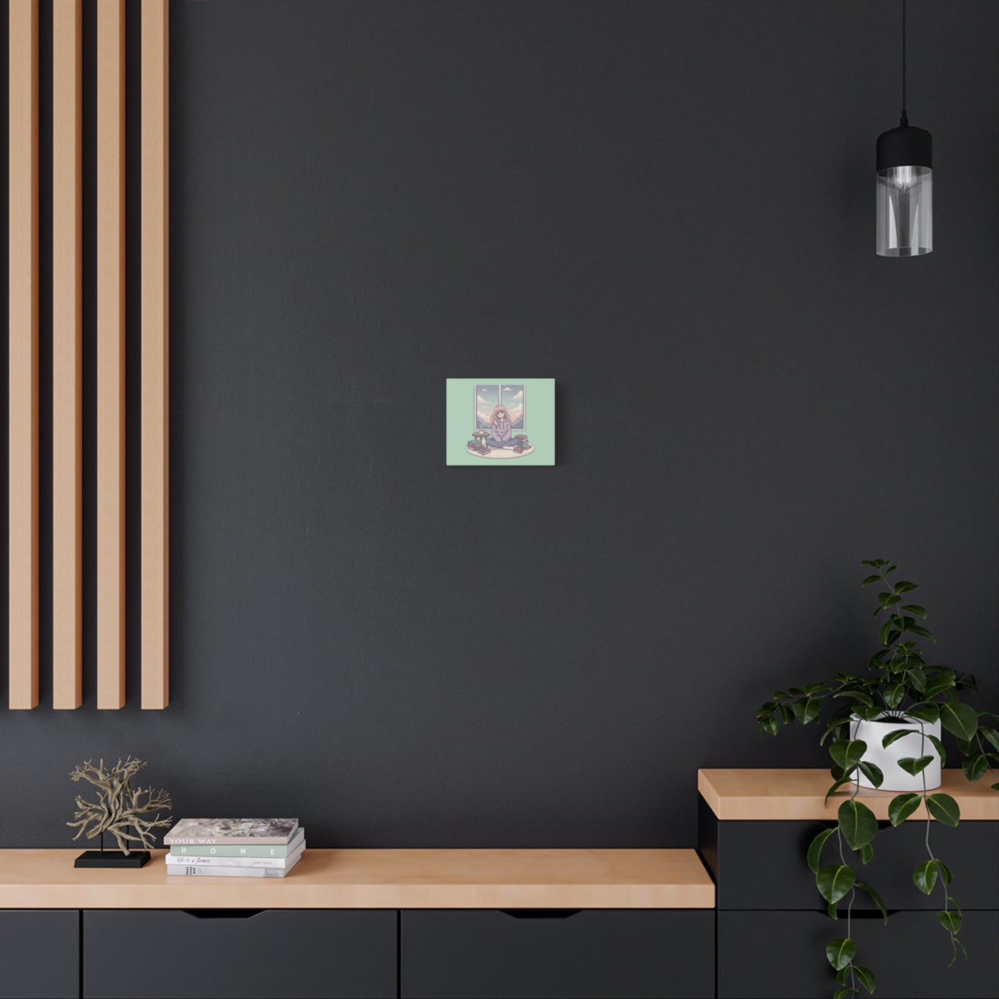 Cozy Girl Reading Wall Art — Matte Stretched Canvas