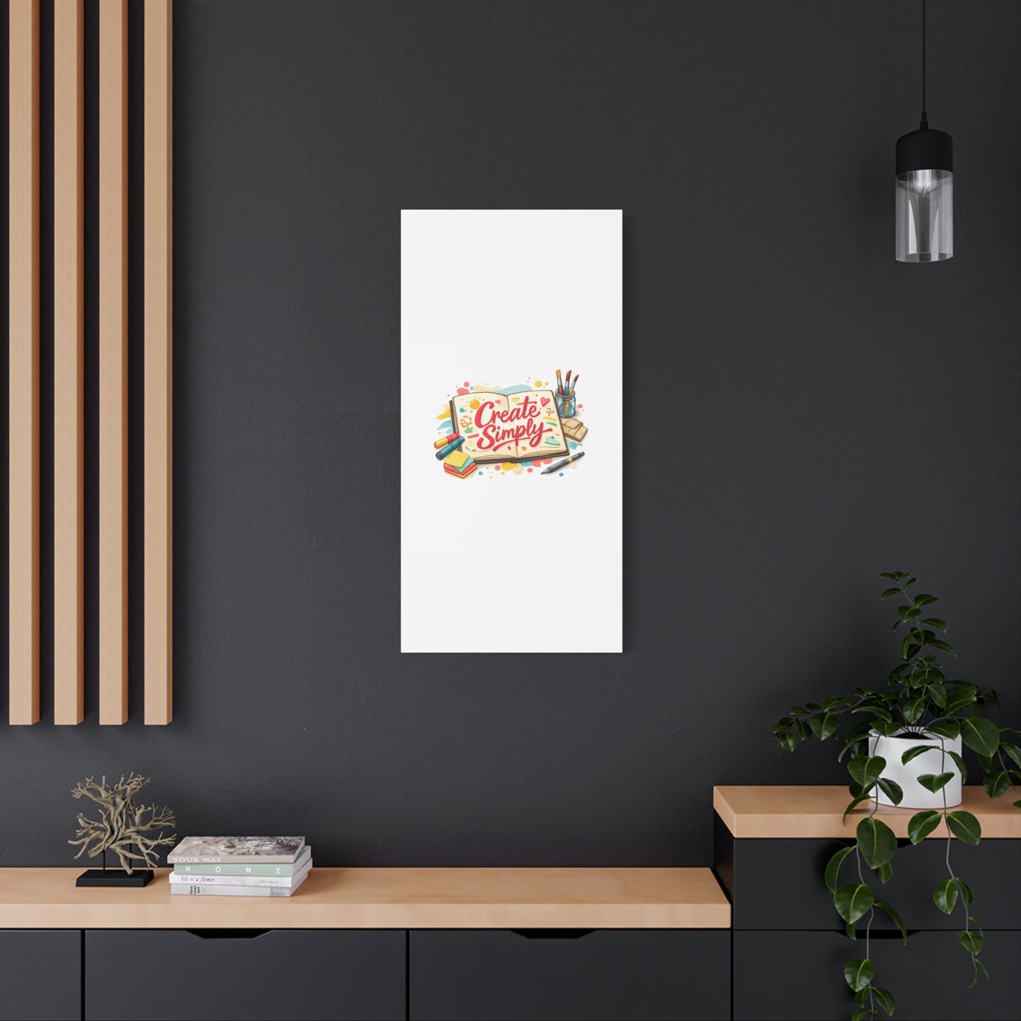 Create Simply Notebook Art Canvas | handmade marker aesthetic, hand-drawn doodle