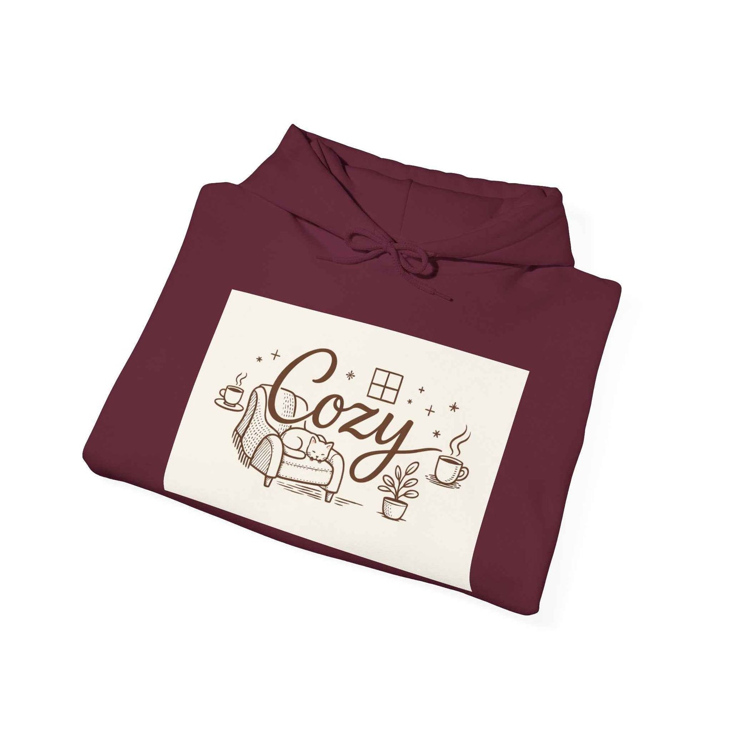 Cozy Home Hoodie — 'Cozy' Armchair & Hot Cocoa Comfort Pullover