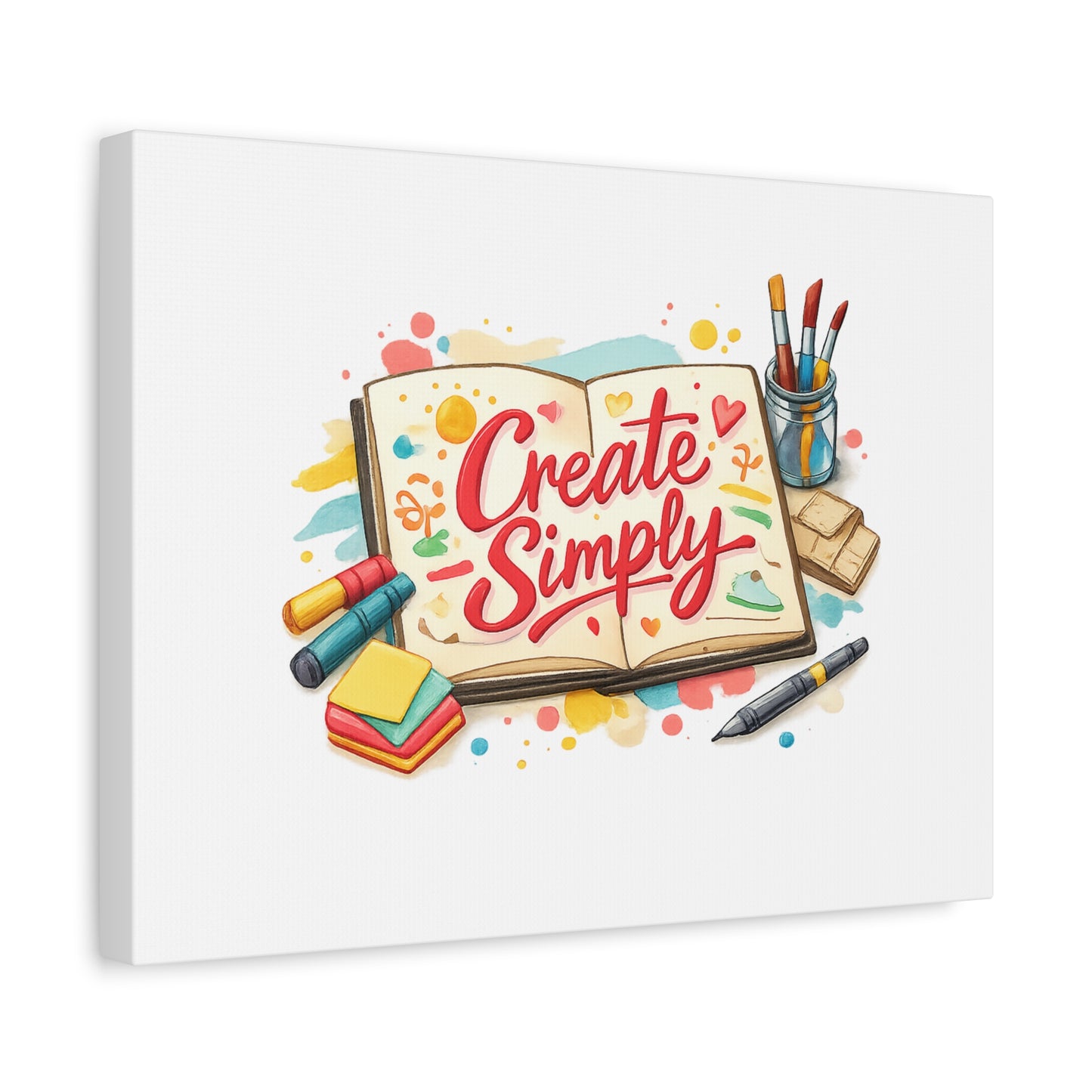 Create Simply Notebook Art Canvas | handmade marker aesthetic, hand-drawn doodle