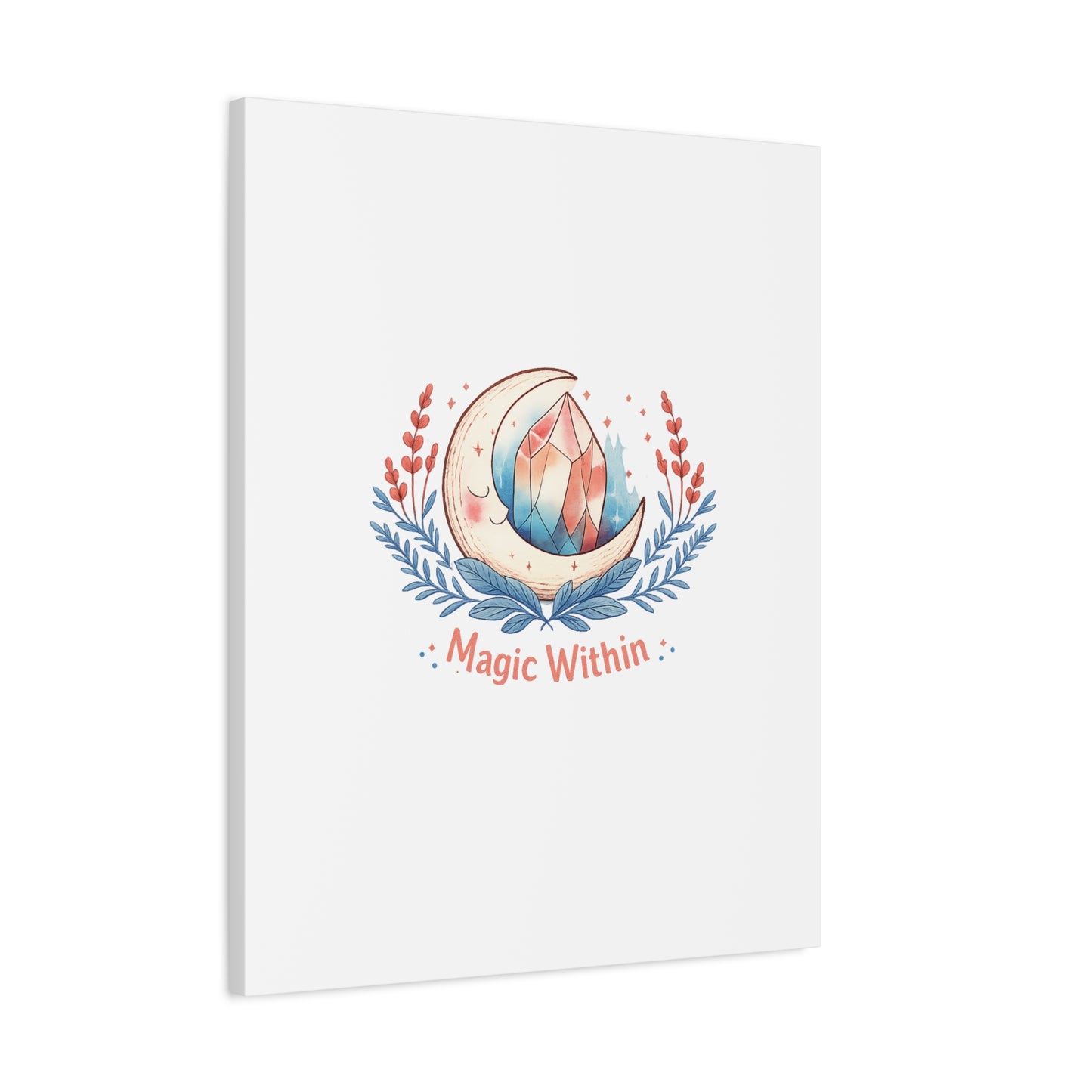Magic Within Moon Crystal Canvas | witchcore, moon phase, crystals