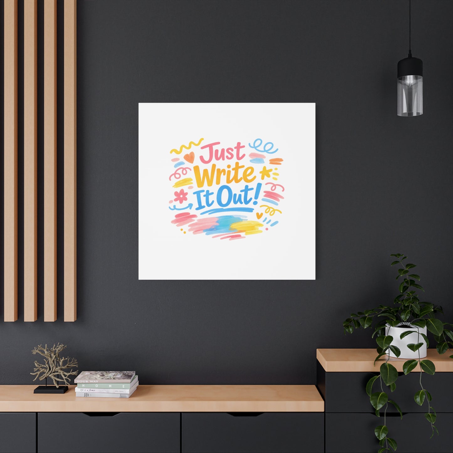 Just Write It Out! Canvas | handmade marker aesthetic, doodle art