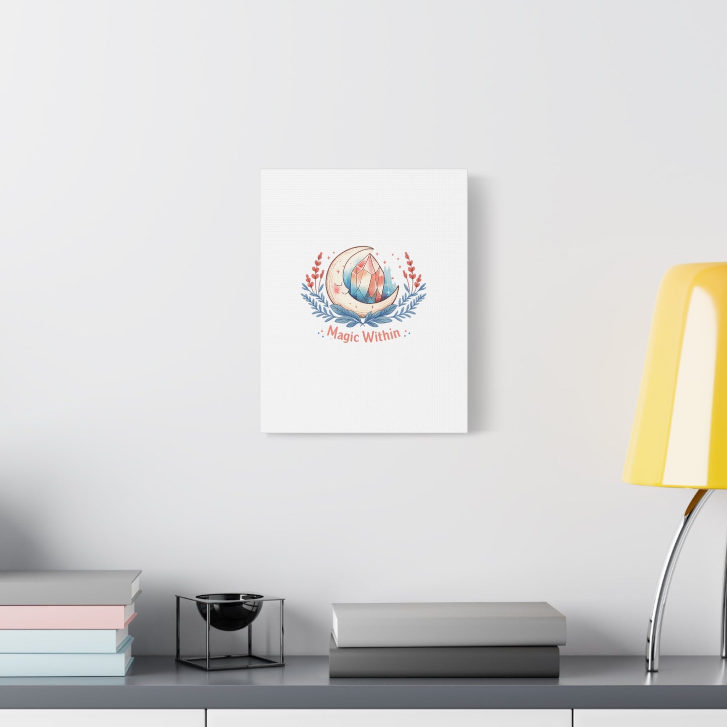 Magic Within Moon Crystal Canvas | witchcore, moon phase, crystals
