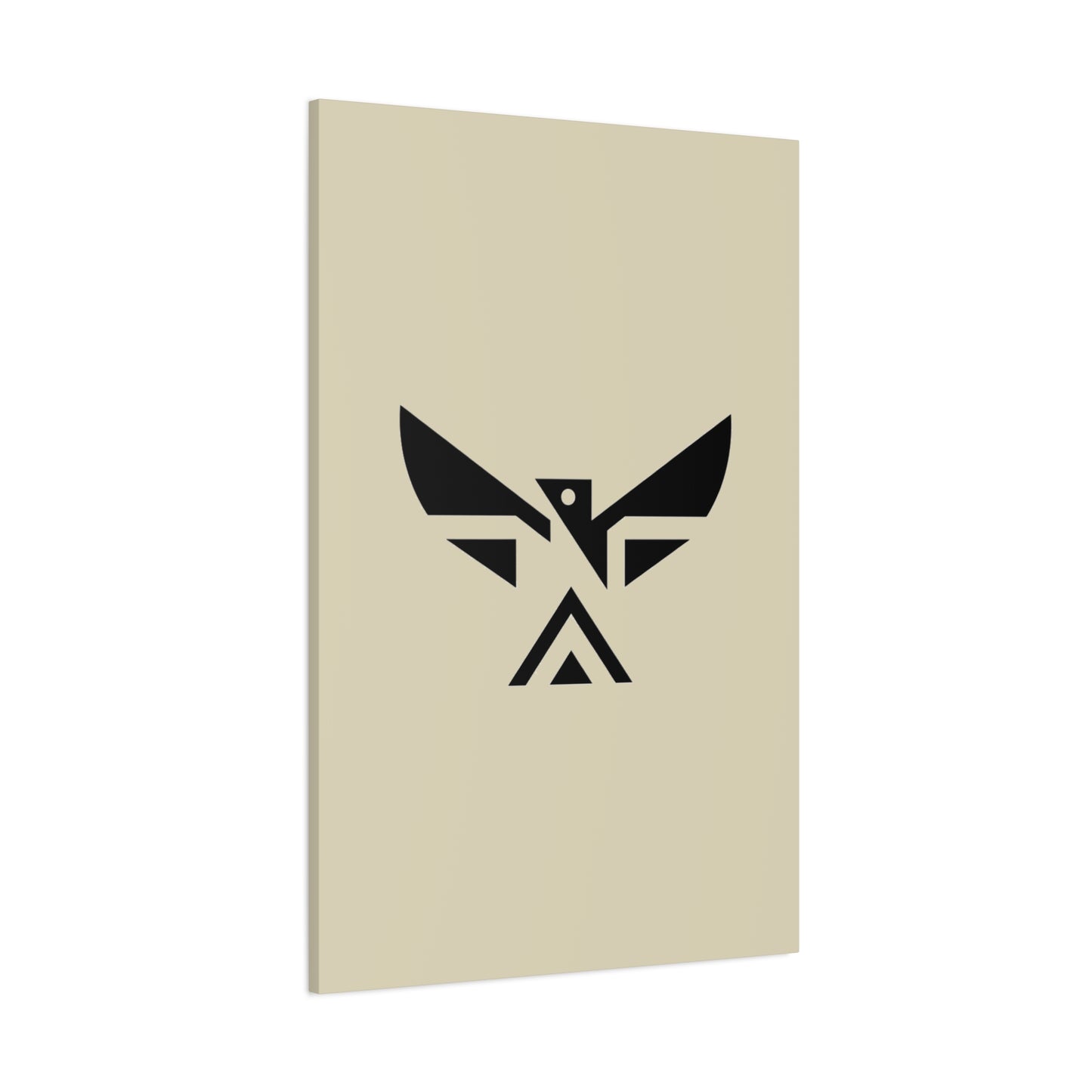Minimalist Geometric Eagle Canvas Print — Modern Native-Inspired Wall Art