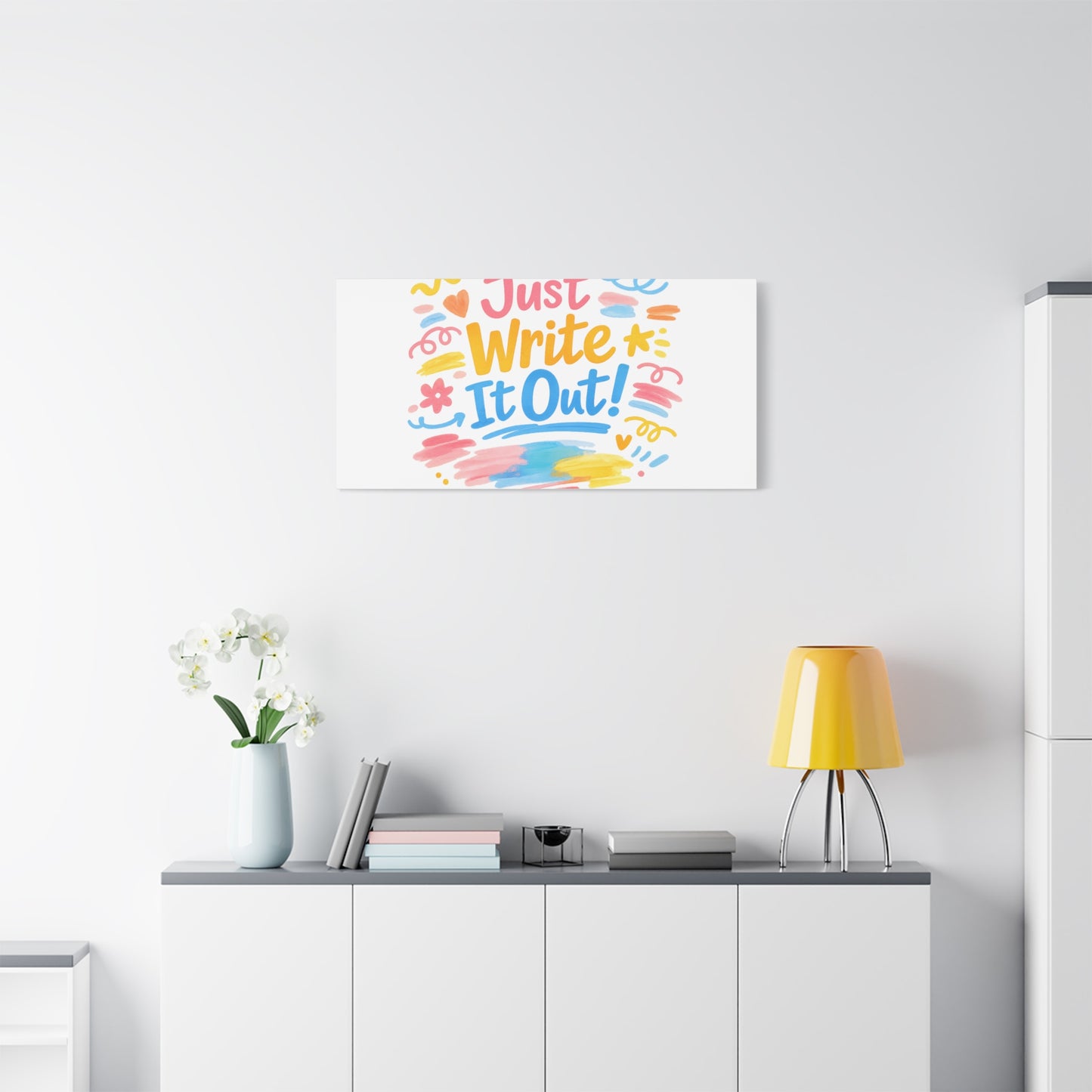 Just Write It Out! Canvas | handmade marker aesthetic, doodle art