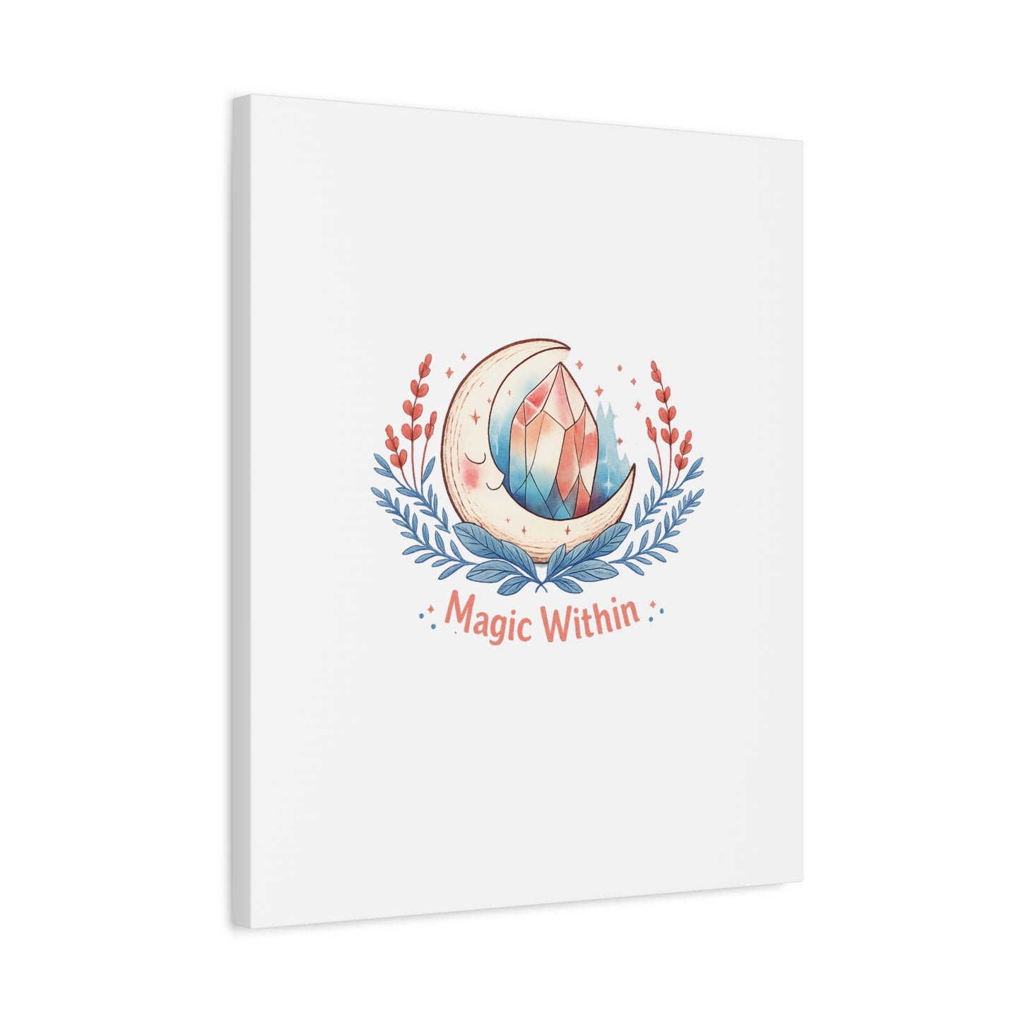 Magic Within Moon Crystal Canvas | witchcore, moon phase, crystals