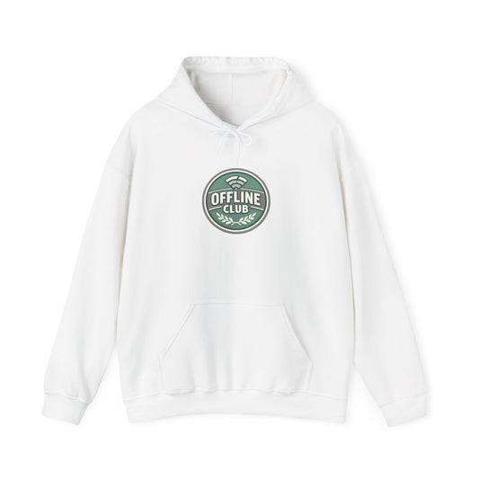 Offline Club Badge Hoodie | digital detox, log off