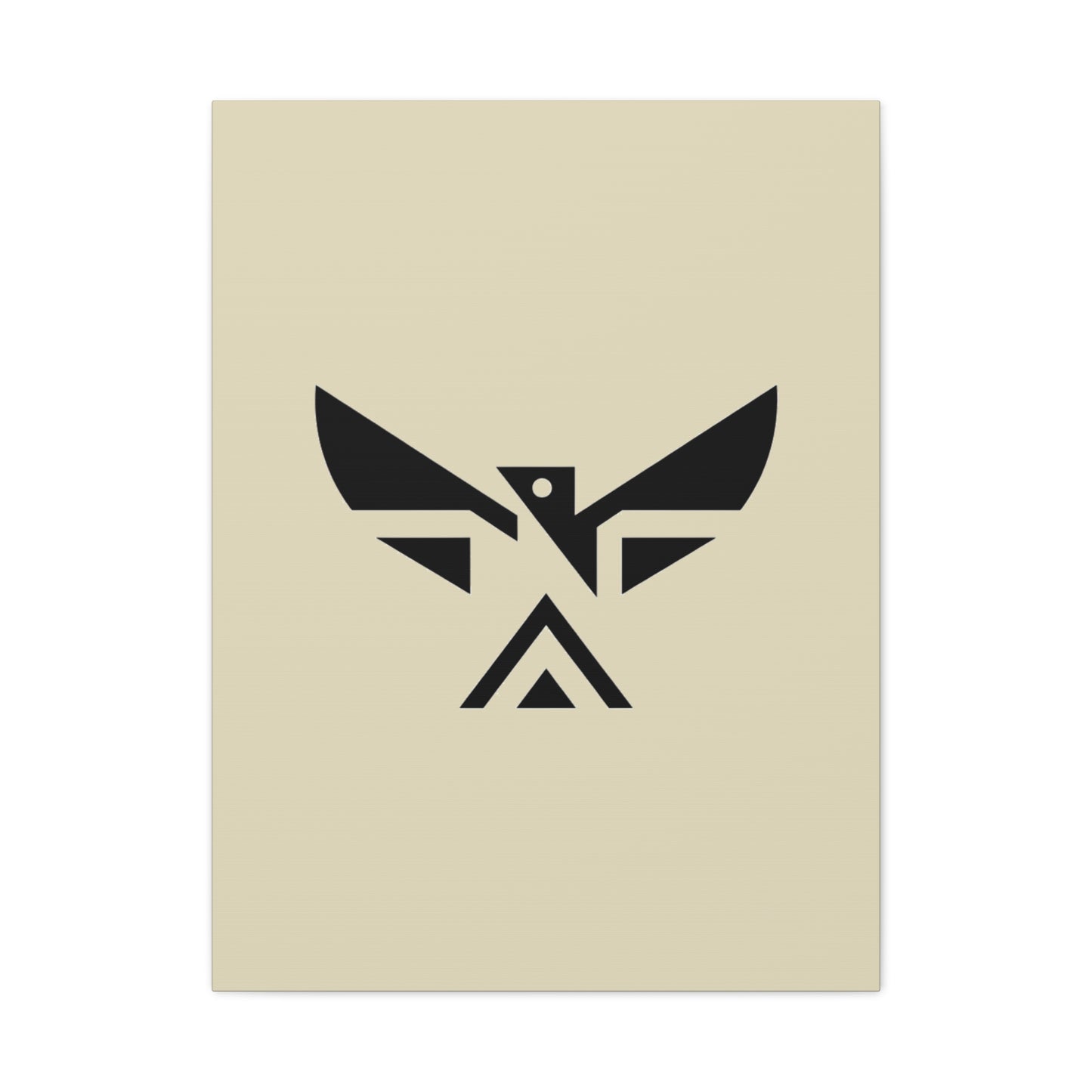 Minimalist Geometric Eagle Canvas Print — Modern Native-Inspired Wall Art
