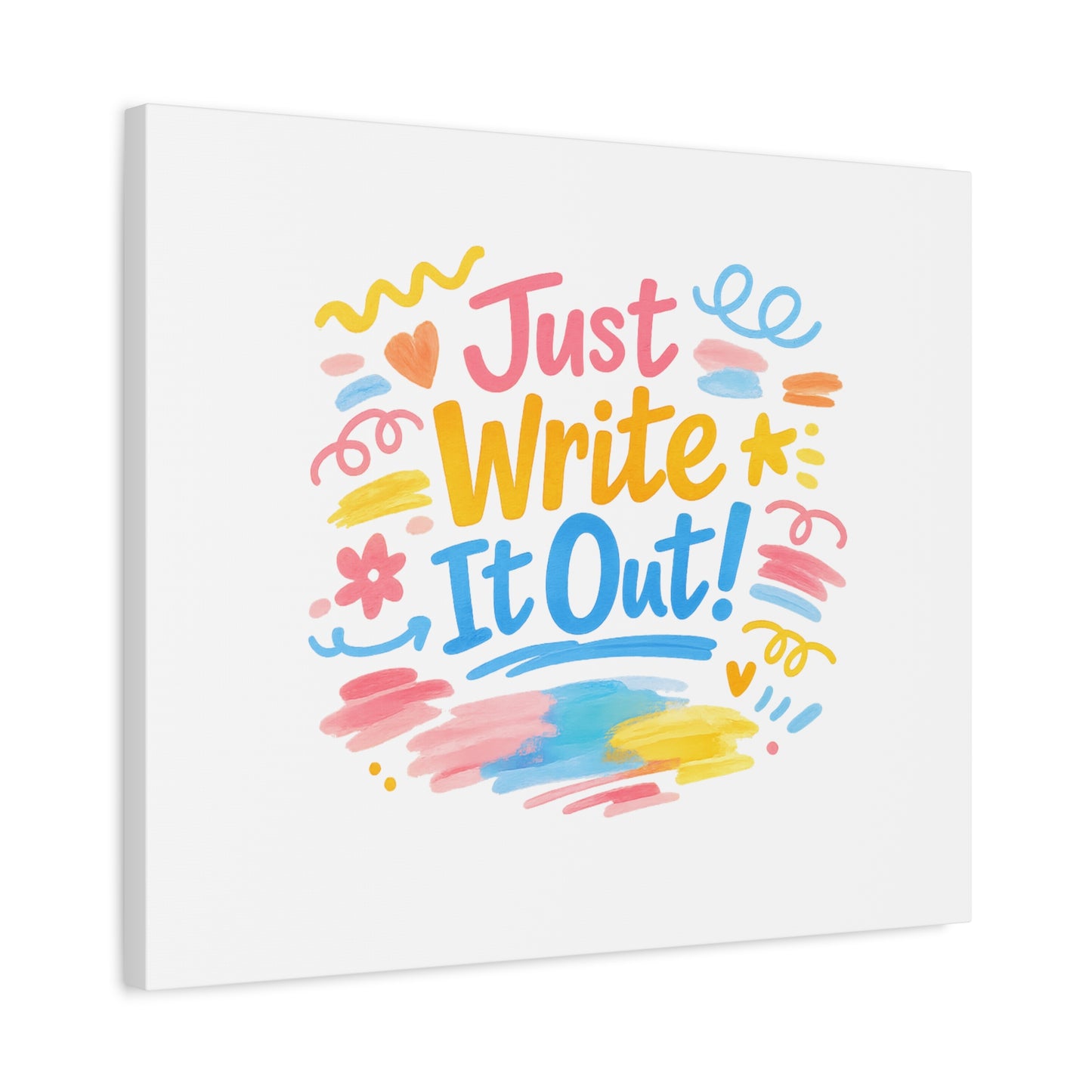 Just Write It Out! Canvas | handmade marker aesthetic, doodle art