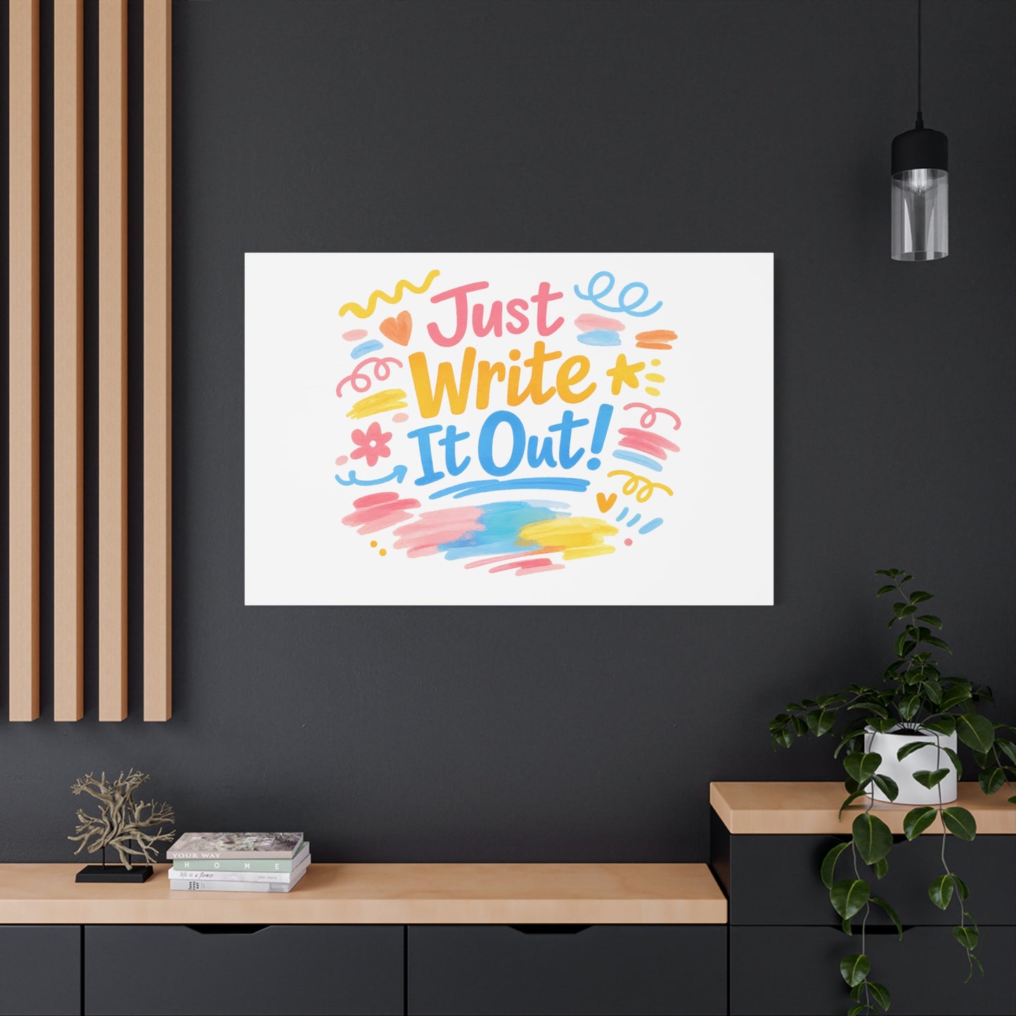 Just Write It Out! Canvas | handmade marker aesthetic, doodle art