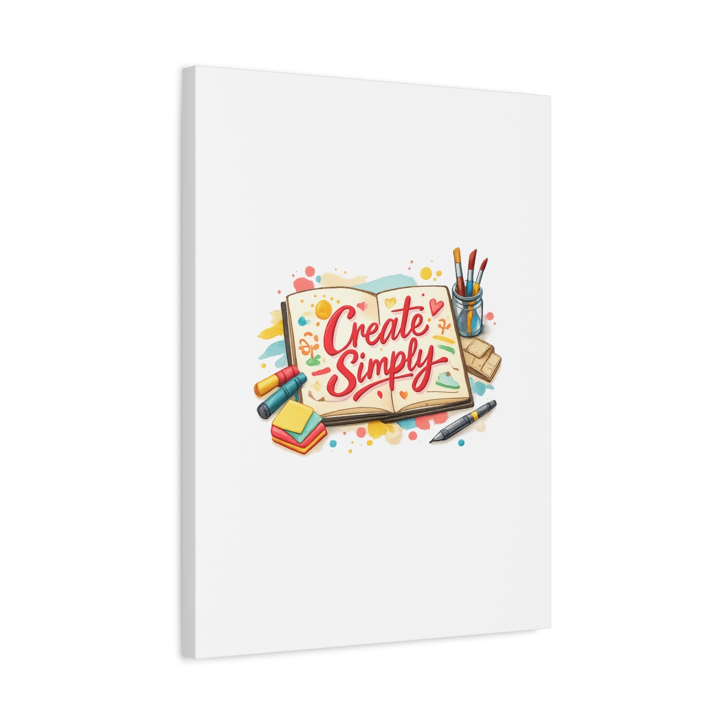 Create Simply Notebook Art Canvas | handmade marker aesthetic, hand-drawn doodle