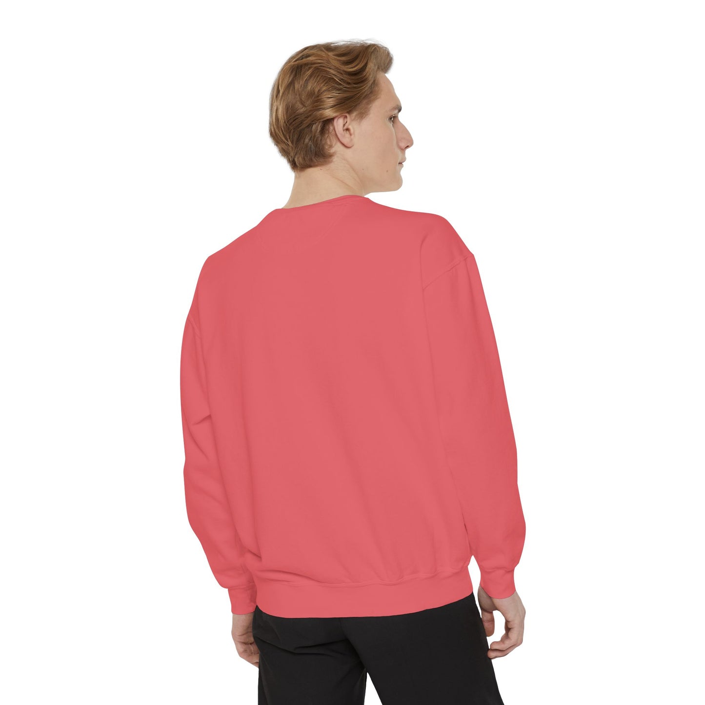 Retro 'Good Vibes' Garment-Dyed Sweatshirt — Vintage Mushroom Graphic