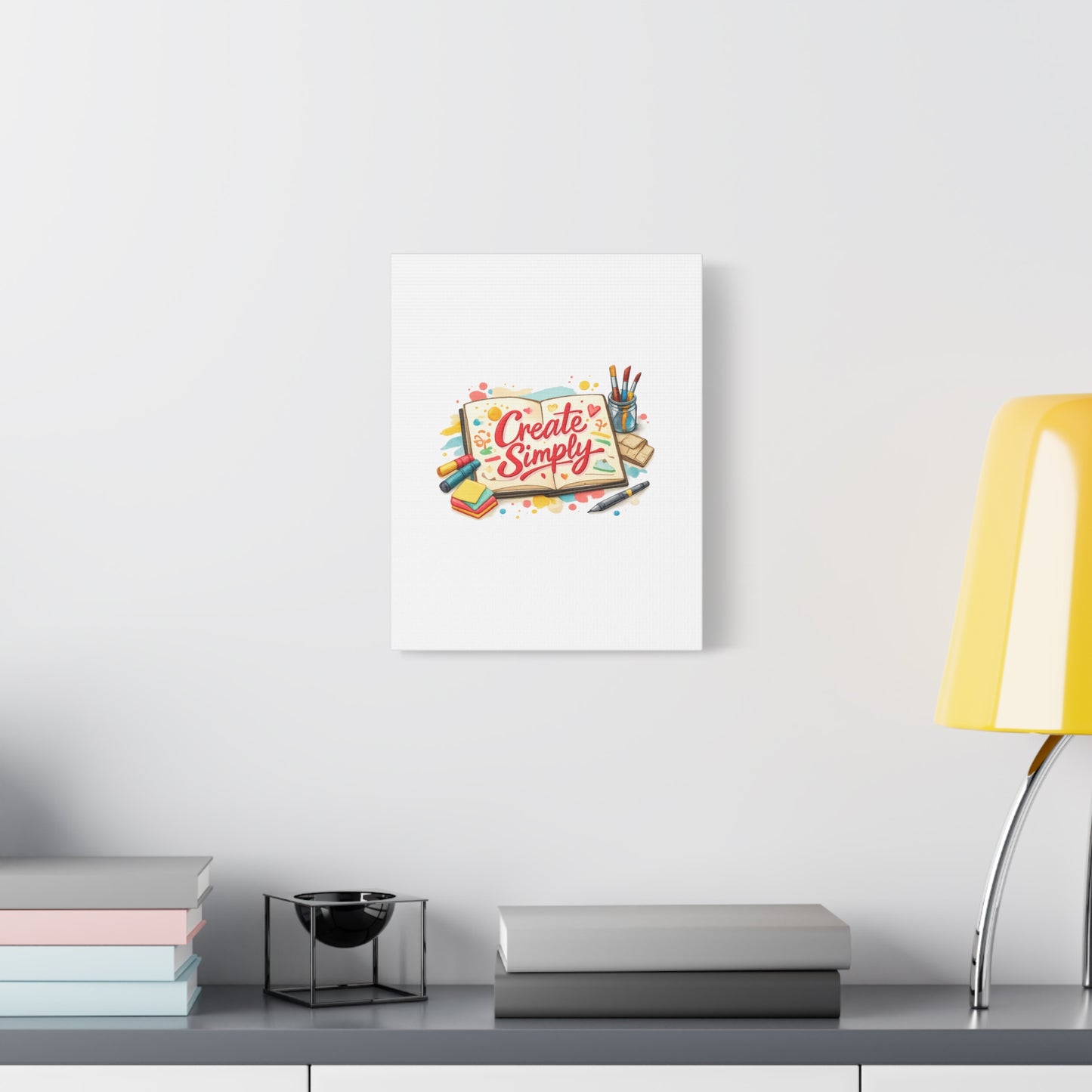 Create Simply Notebook Art Canvas | handmade marker aesthetic, hand-drawn doodle