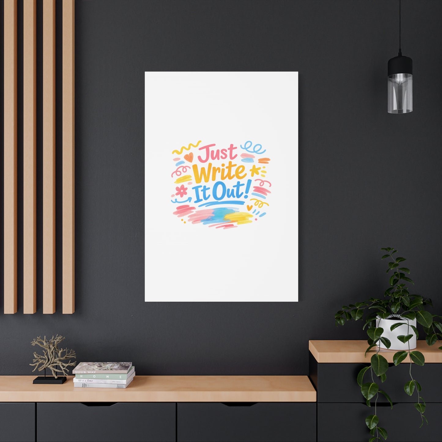 Just Write It Out! Canvas | handmade marker aesthetic, doodle art