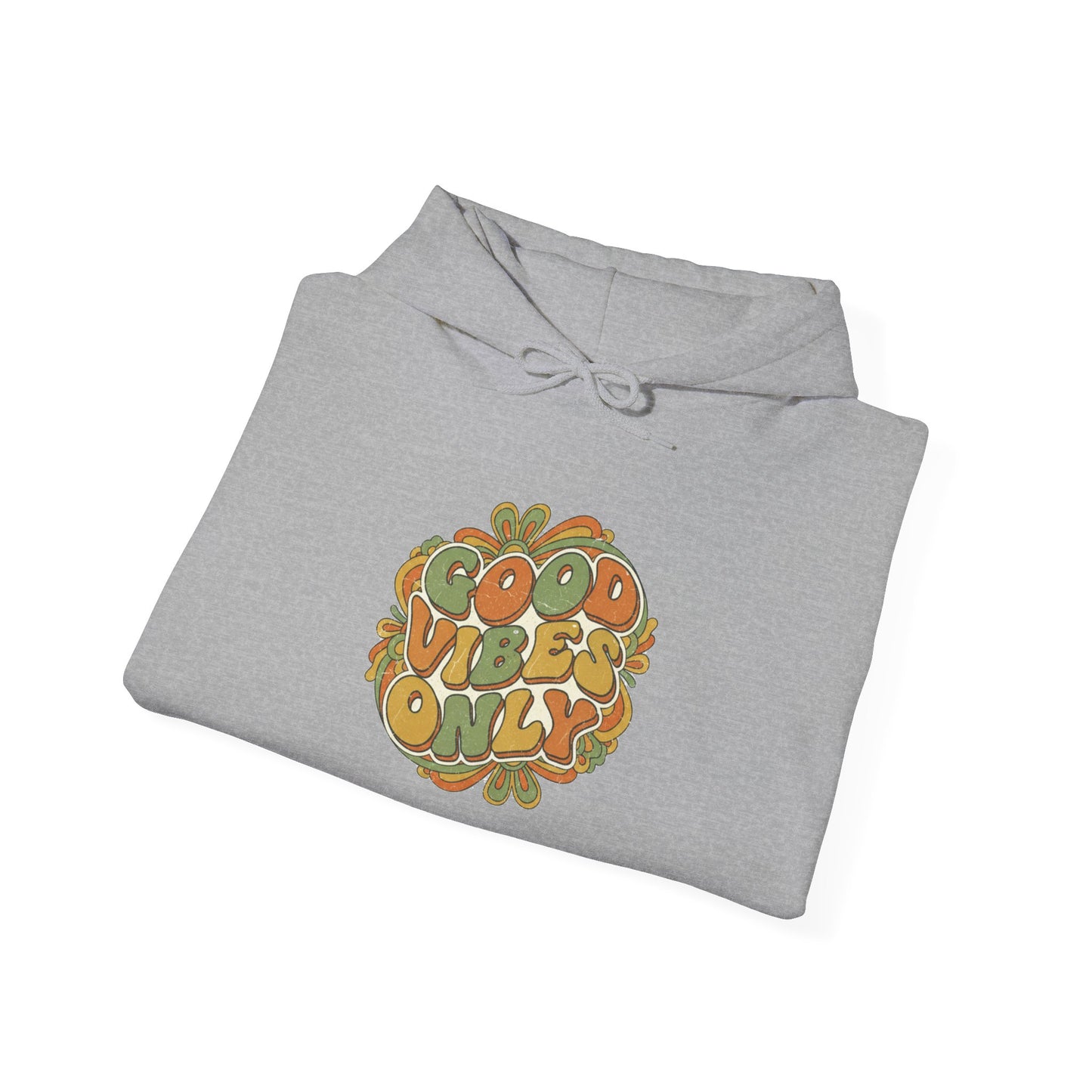 Good Vibes Only Hoodie — Retro Floral 'Good Vibes Only' Graphic Sweatshirt