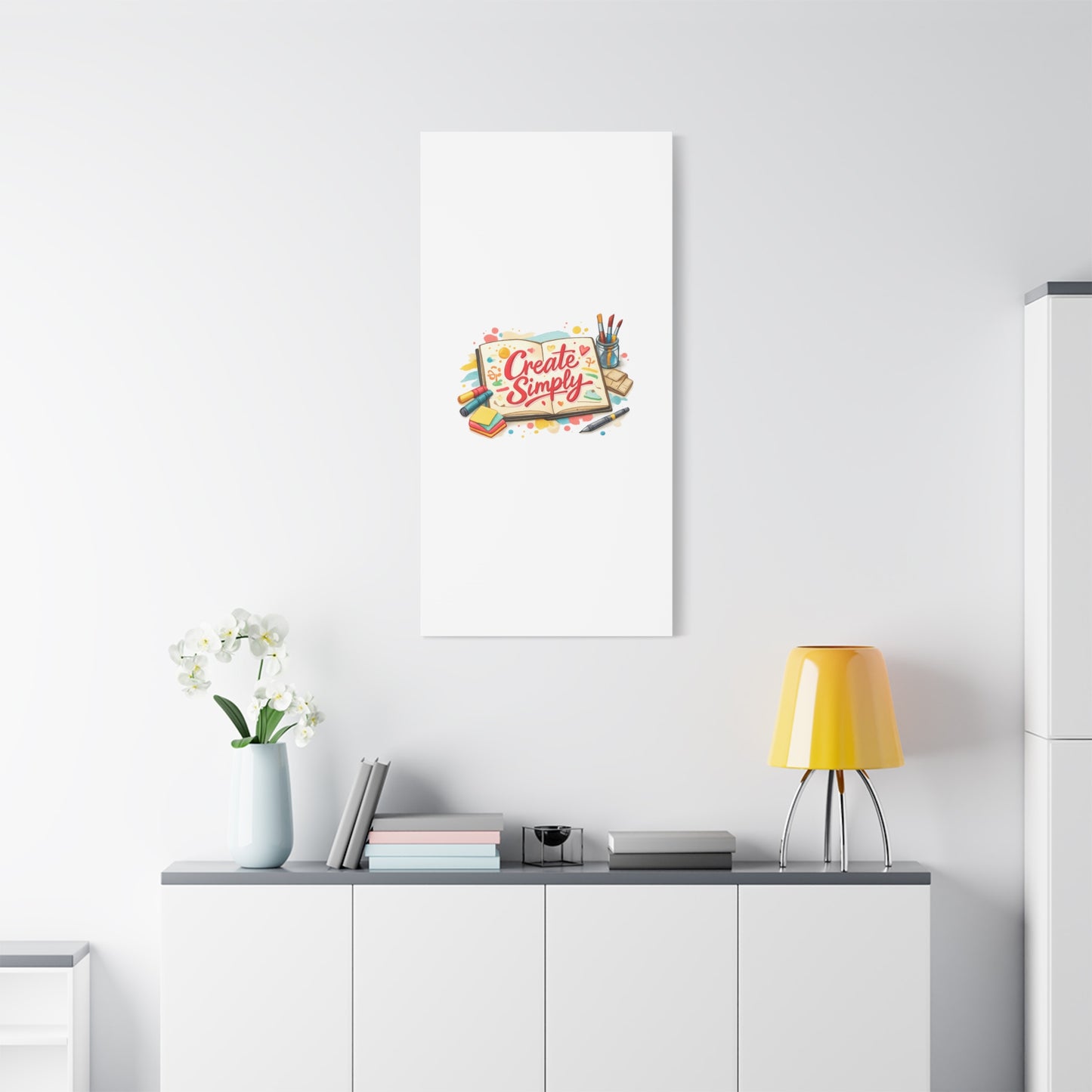 Create Simply Notebook Art Canvas | handmade marker aesthetic, hand-drawn doodle