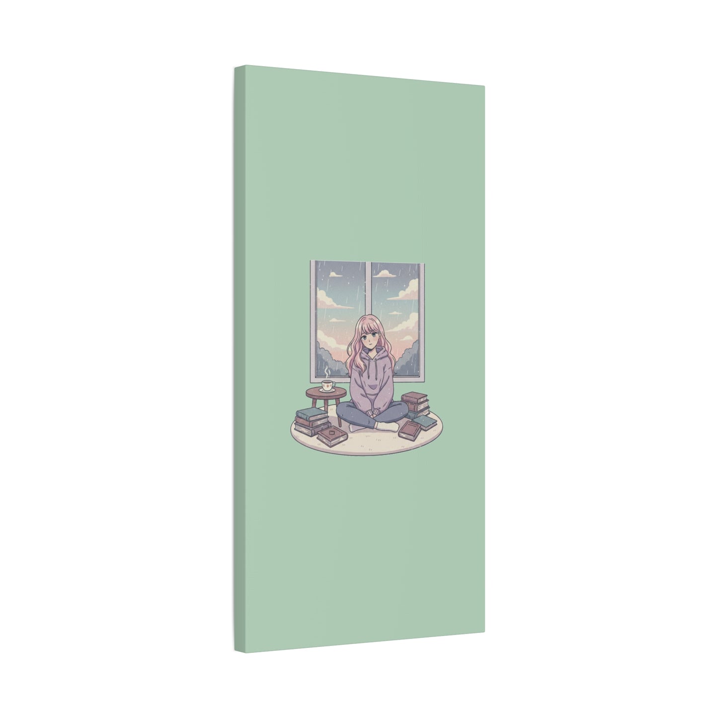 Cozy Girl Reading Wall Art — Matte Stretched Canvas