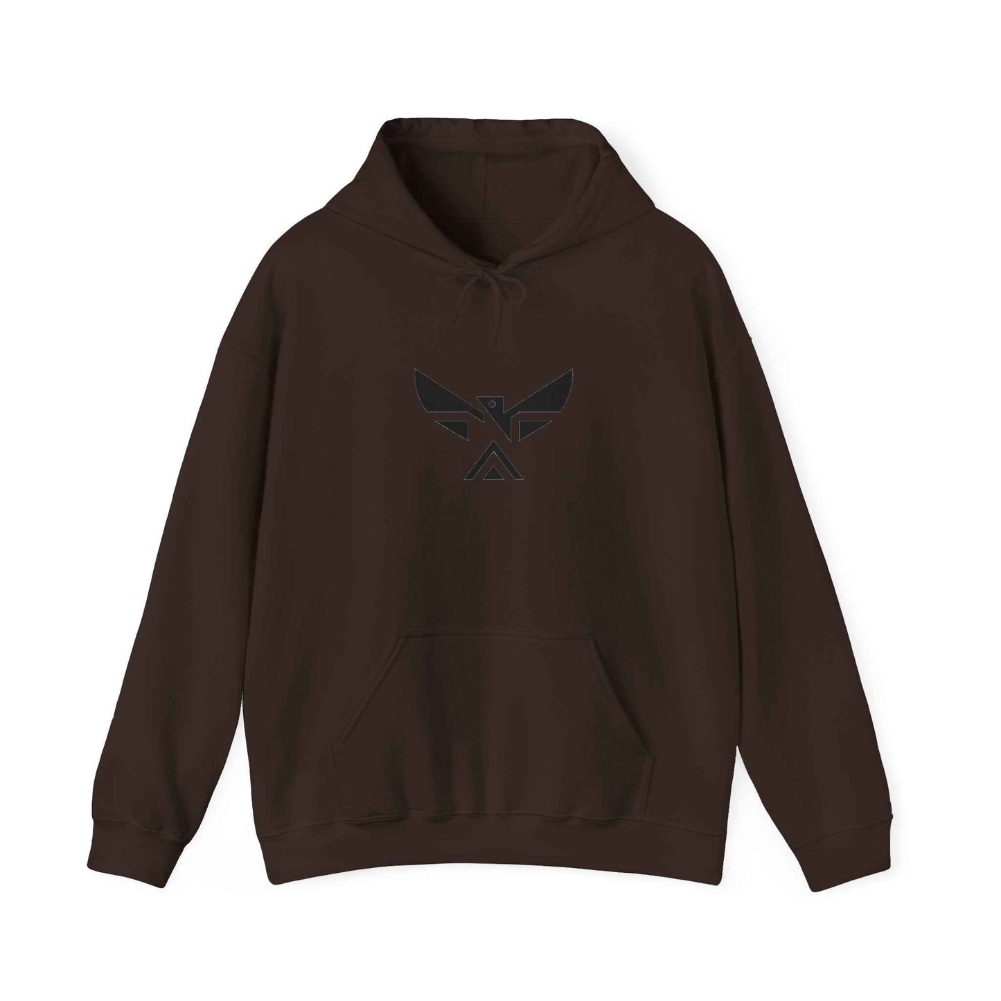 Minimal Geometric Eagle Hoodie — Modern Monochrome Logo Sweatshirt