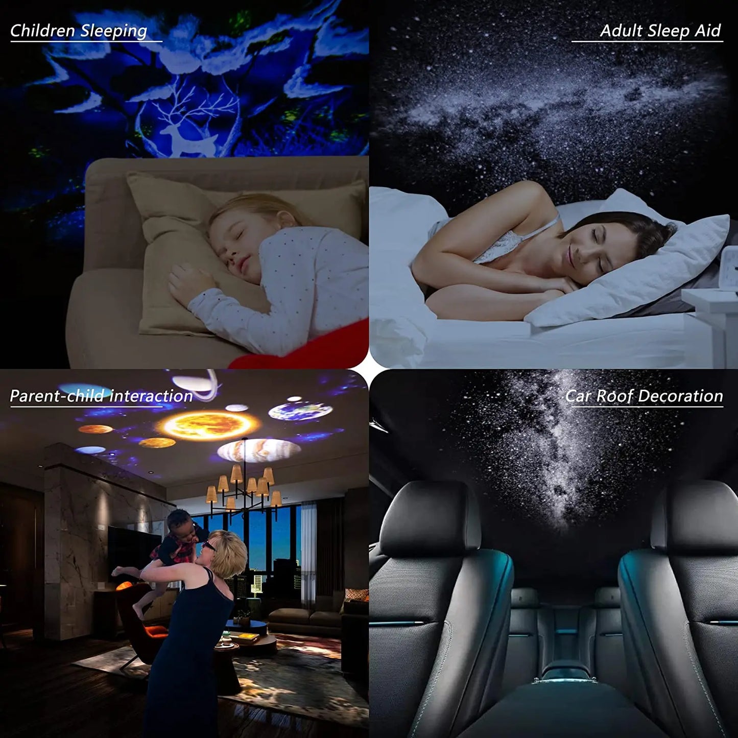2026 New Decoration Gift for Kids 360° Rotate Galaxy Starry Sky Projector Night Light Planetarium Lamp for Bedroom Holiday Joy
