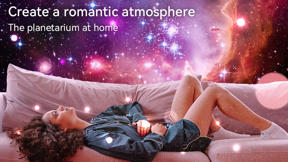 2026 New Decoration Gift for Kids 360° Rotate Galaxy Starry Sky Projector Night Light Planetarium Lamp for Bedroom Holiday Joy