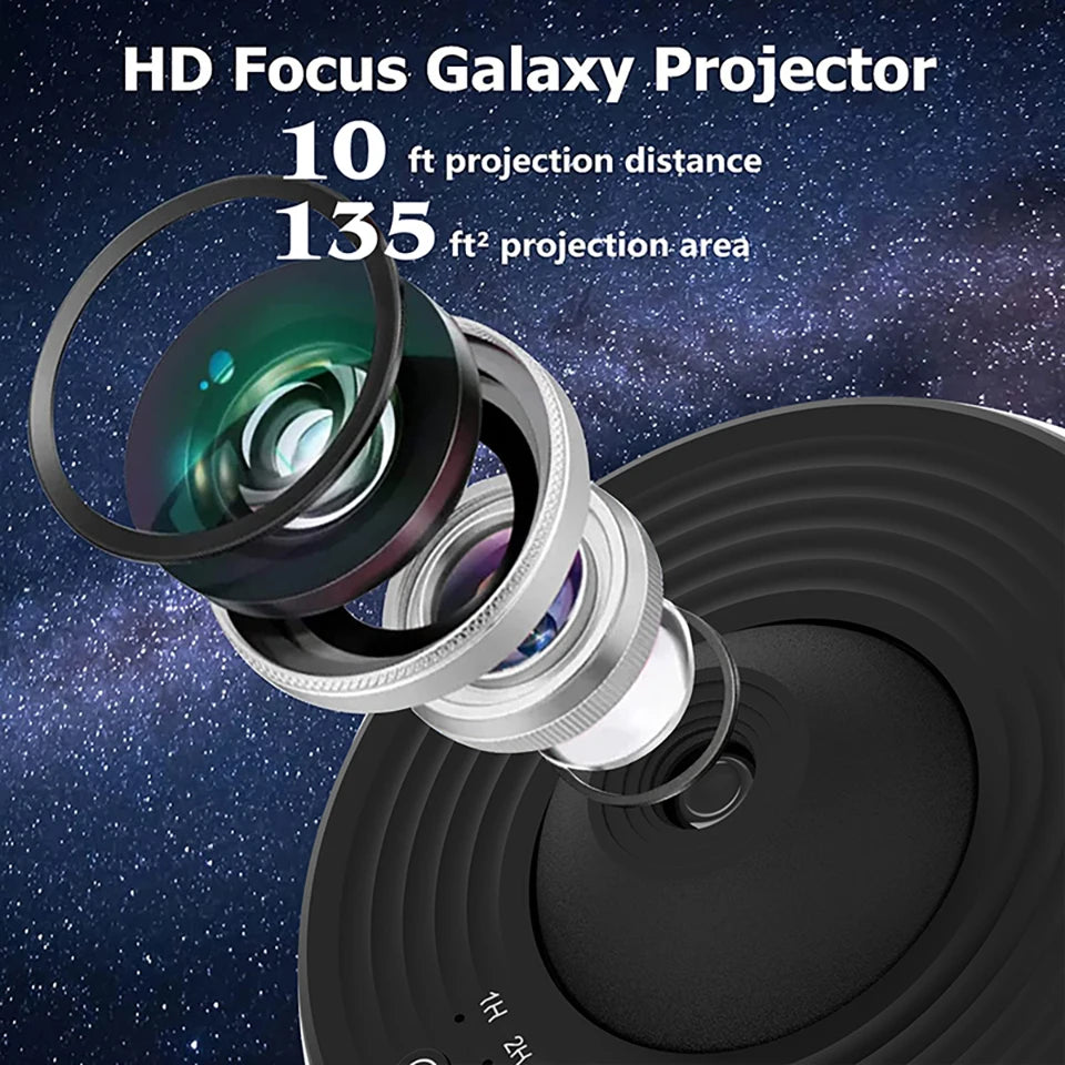 2026 New Decoration Gift for Kids 360° Rotate Galaxy Starry Sky Projector Night Light Planetarium Lamp for Bedroom Holiday Joy