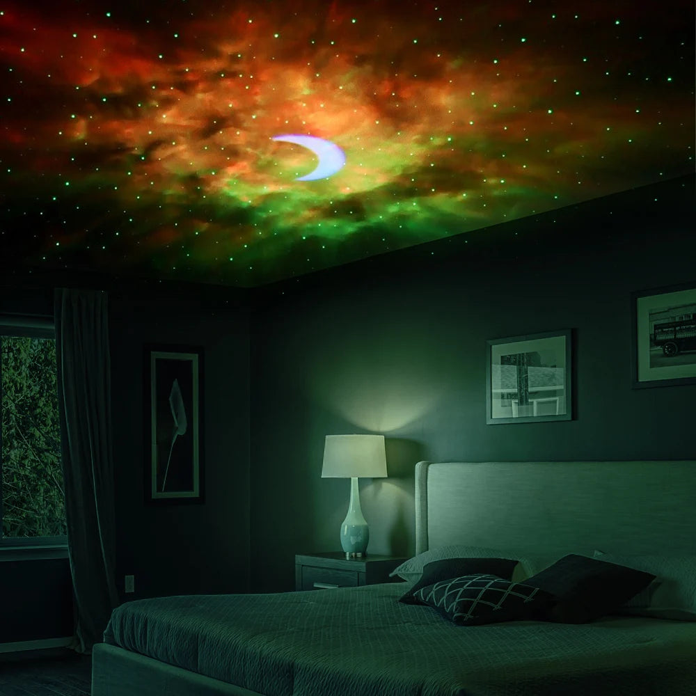 Star Projector Night Light Galaxy Projector for Bedroom Voice/Remote Control Kids Room Party Night Holiday Atmosphere Light