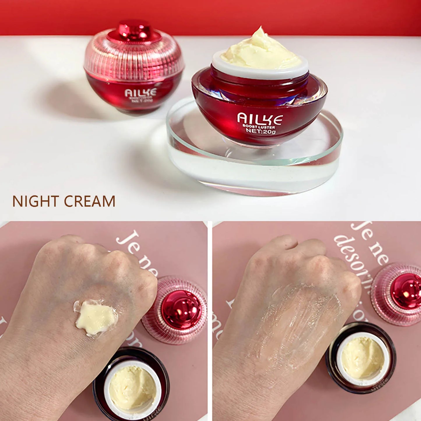 AILKE Brightening Day & Night Face Cream, Anti-Aging, Moisturizing, Lightening, Stains Remove Facial Skin Care Cosmetics