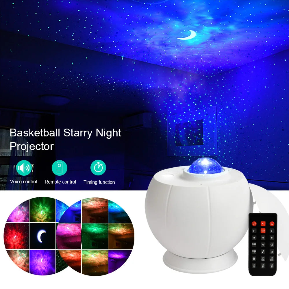 Star Projector Night Light Galaxy Projector for Bedroom Voice/Remote Control Kids Room Party Night Holiday Atmosphere Light