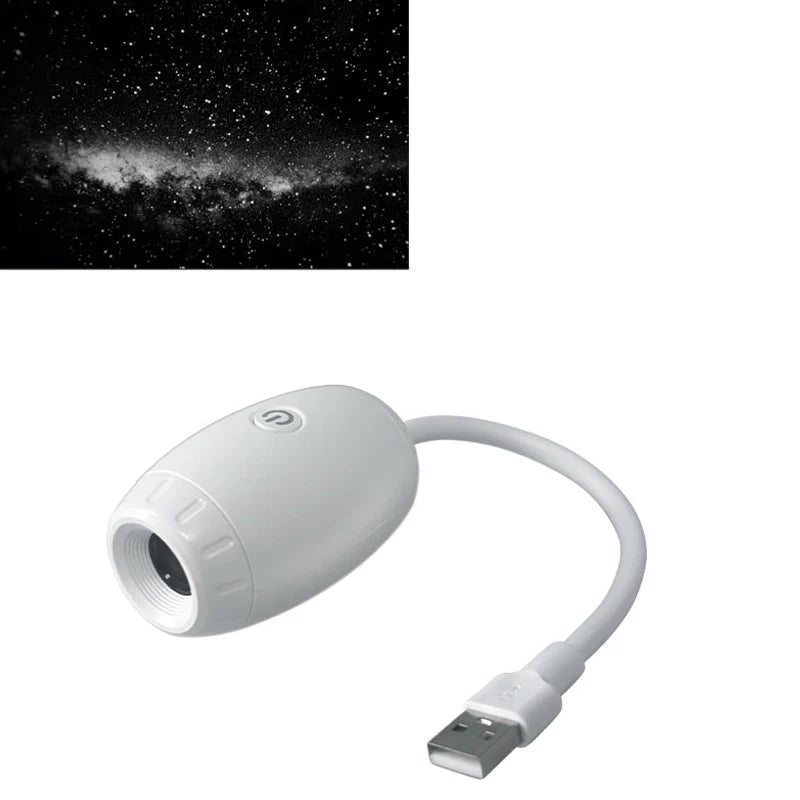 USB Car Atmosphere Projector Light Car Interior Ambient Light LED Starry Star Light Party Decor Romantic Saturn Galaxy Light