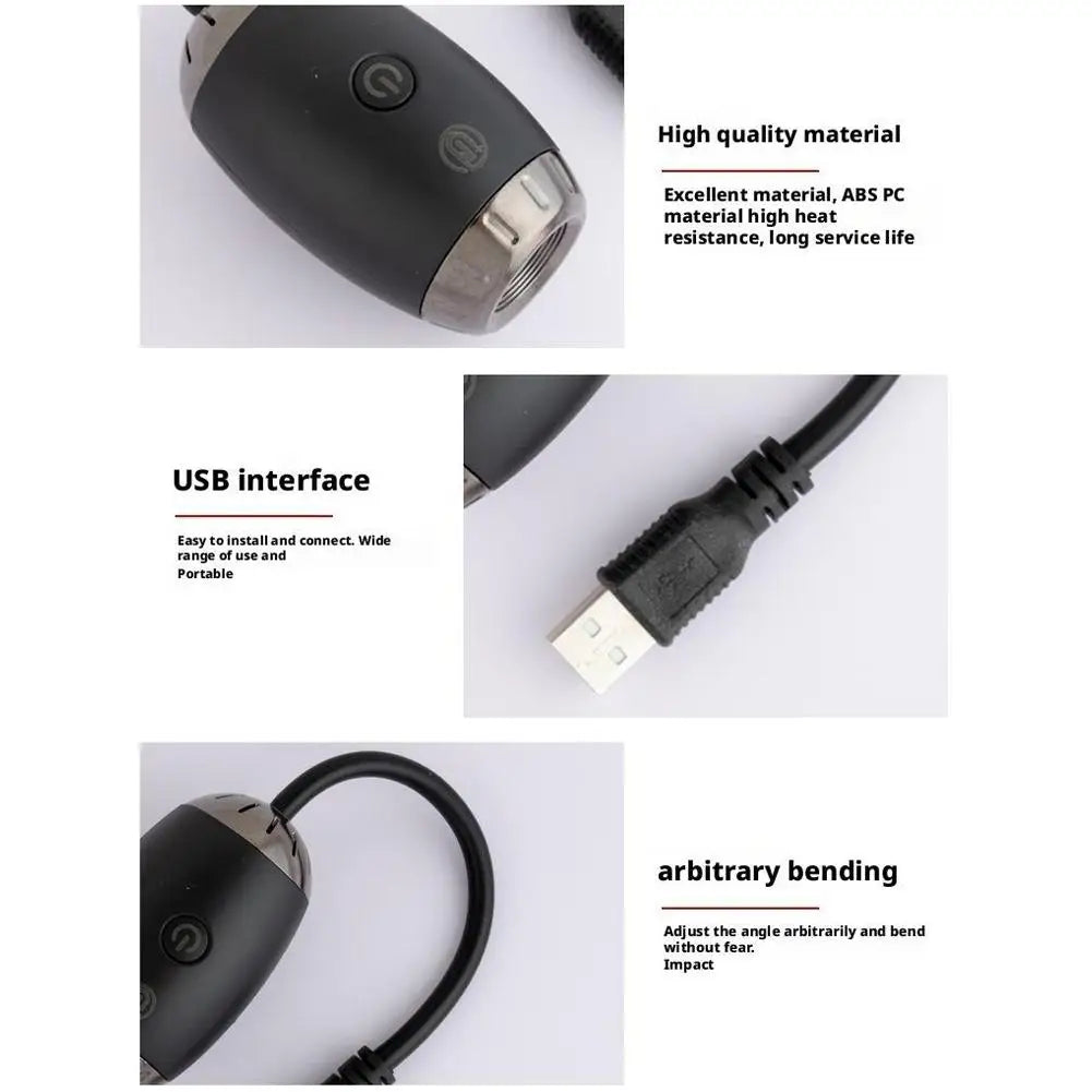 Night Sky Projection Lamp USB HD Galaxy Star Car Bedroom LED Atmosphere Light Bullet Head Cool White Dimmable 3 Modes Plug Play