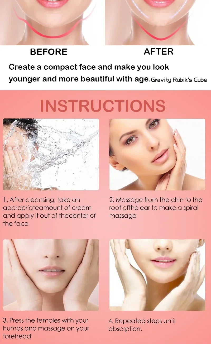 V-Shape Face Slimming Cream Remove Double Chins Firming Lifting Up V Cheek Fat Burning Anti-aging Shaping Massage Care Products