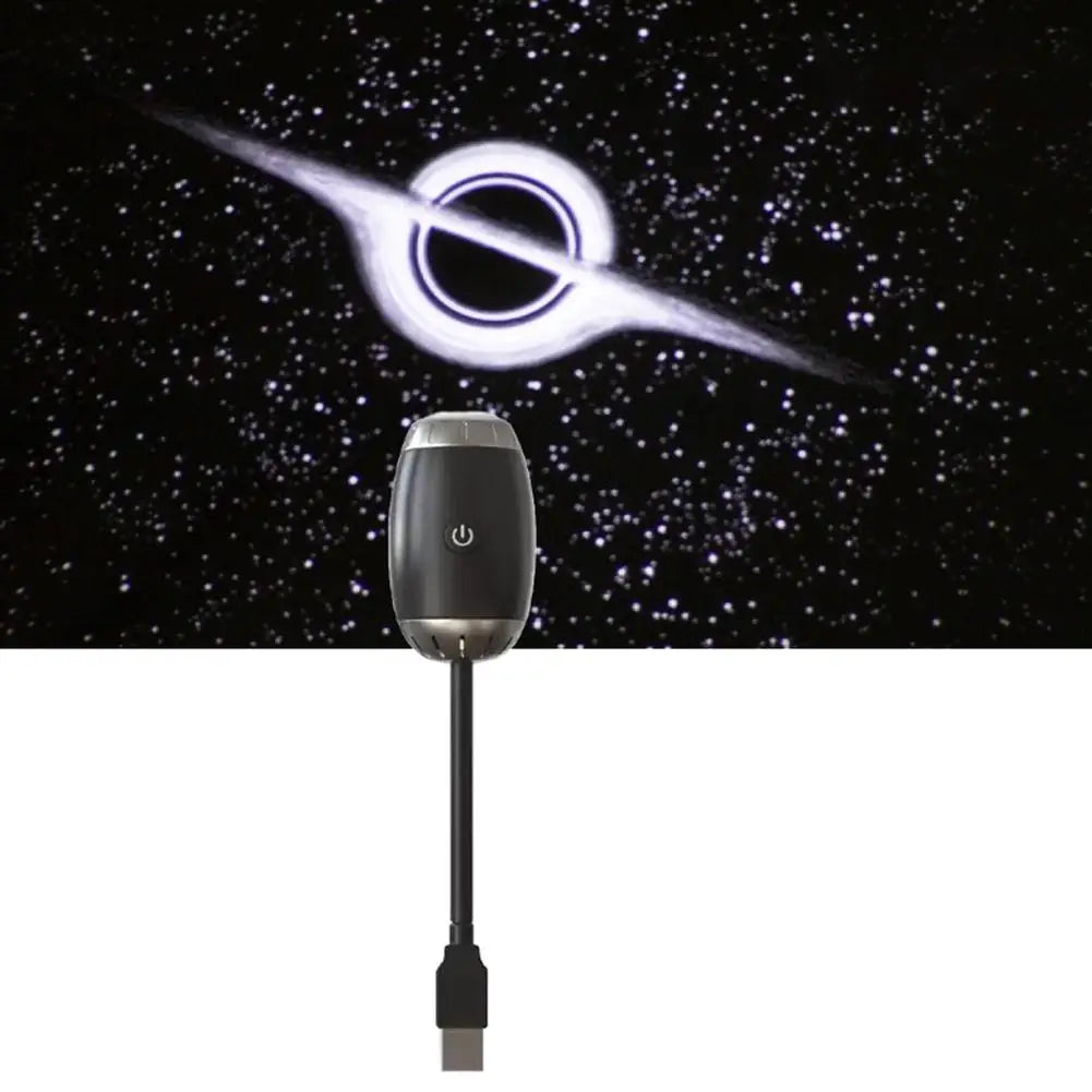 Night Sky Projection Lamp USB HD Galaxy Star Car Bedroom LED Atmosphere Light Bullet Head Cool White Dimmable 3 Modes Plug Play
