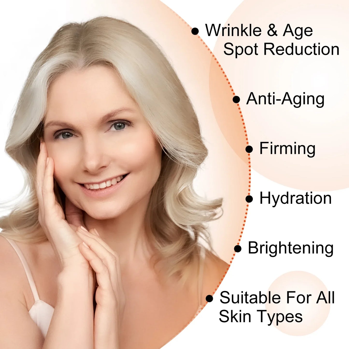 5 In 1 Anti Ag-ing Serum Fade Fine Lines Anti Wrin-kle Agin-g Lifting Tighten Remove Dark Sp-ot Pore Shrinking Whit-ening Cream