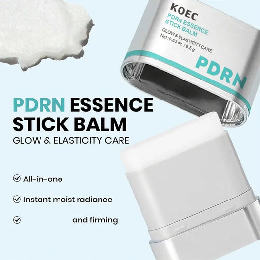 KOEC Portable PDRN Essence Stick Balm Collagen Niacinamide Glycerin, Moisturizing Glowing Firming Anti-Wrinkle Elasticity Boost