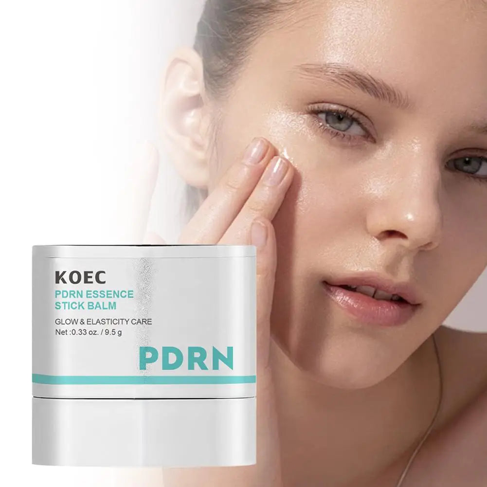 KOEC Portable PDRN Essence Stick Balm Collagen Niacinamide Glycerin, Moisturizing Glowing Firming Anti-Wrinkle Elasticity Boost